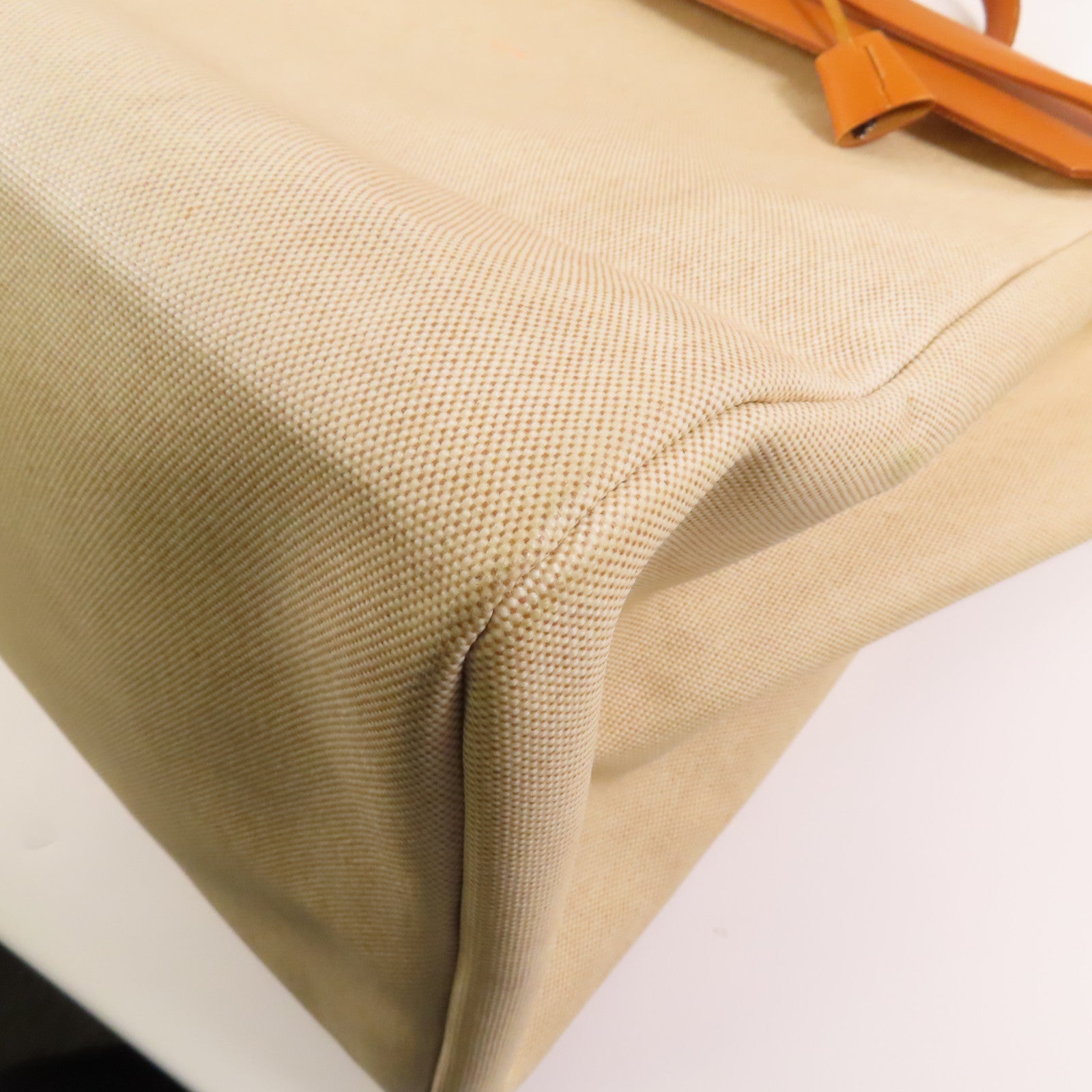 HERMES Toile H Herbag TGM銀扣手挽肩背兩用袋Beige