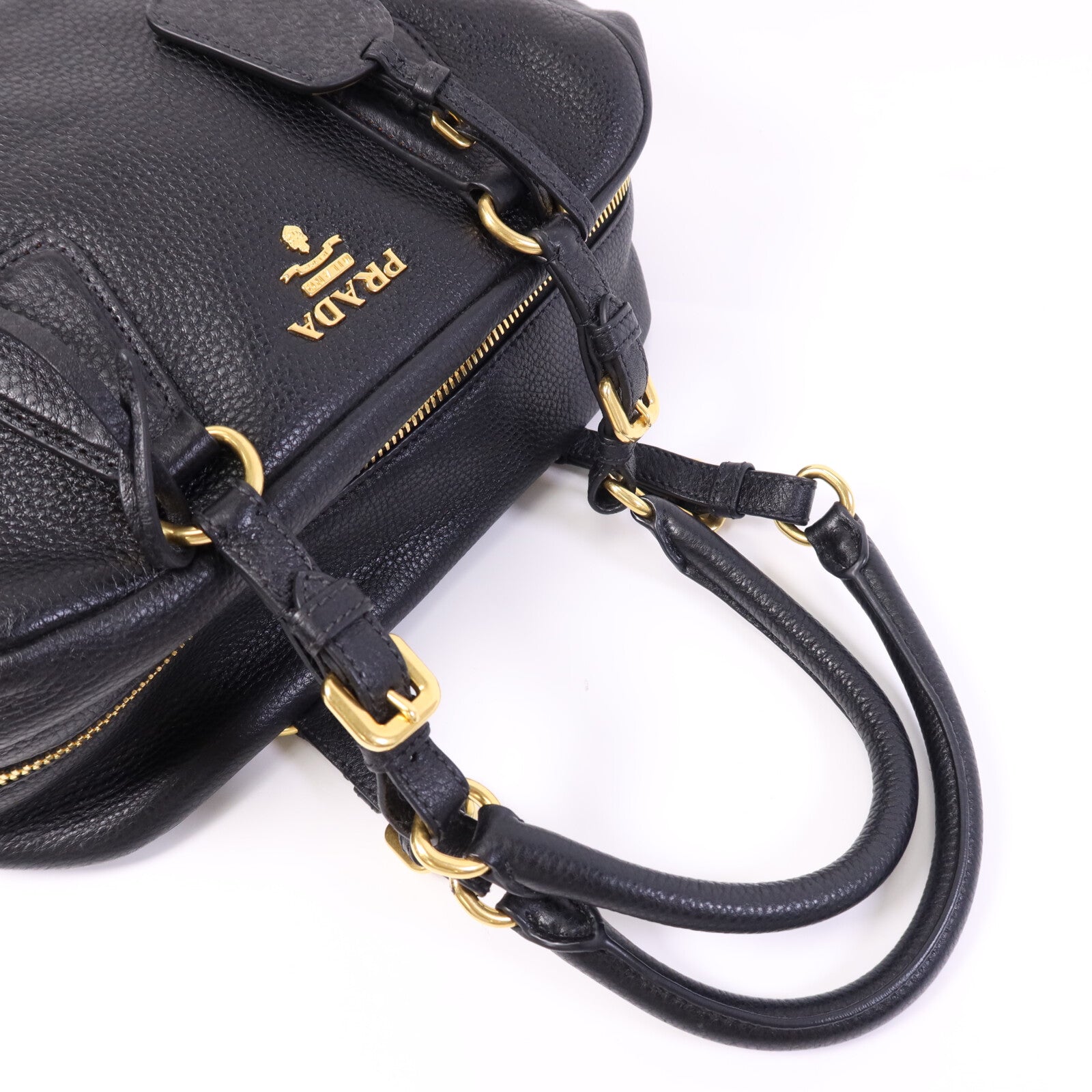 PRADA 牛皮皮革Shoulder Bag金扣肩背袋