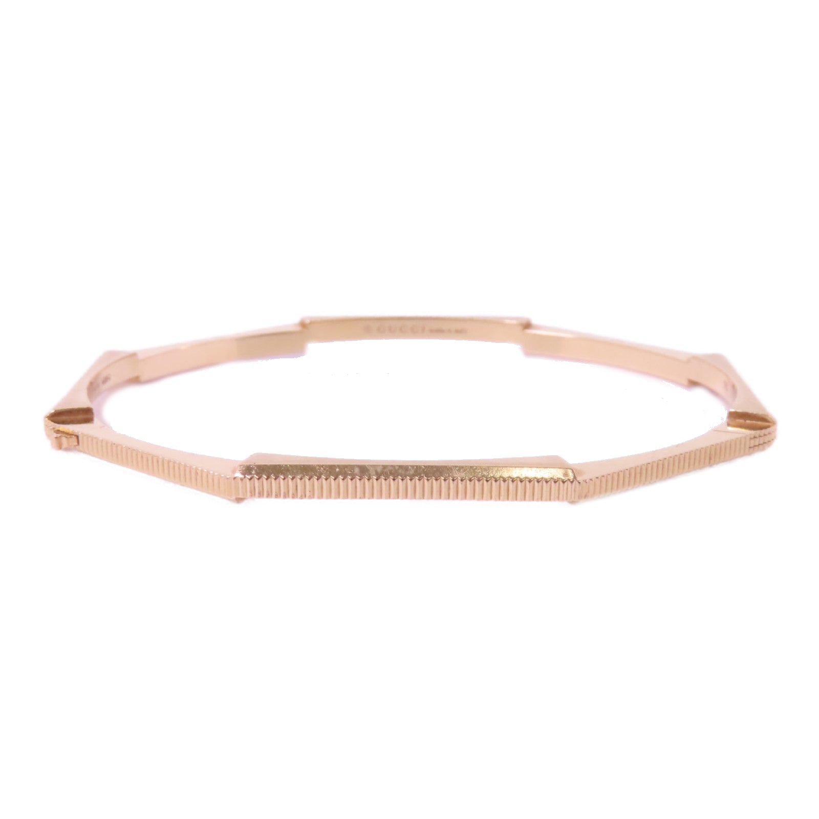 GUCCI 18K玫瑰金Link To Love Bangle手鐲