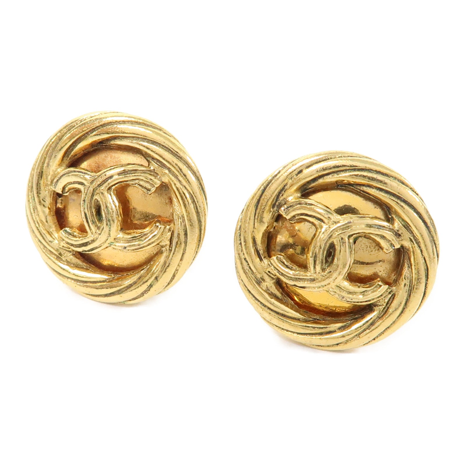 CHANEL 金屬Vintage Earrings耳環金色