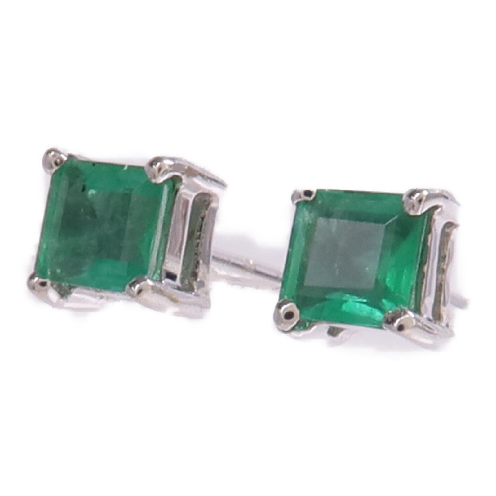 JEWELRY 18K白金Emerald Earrings綠寶石耳環