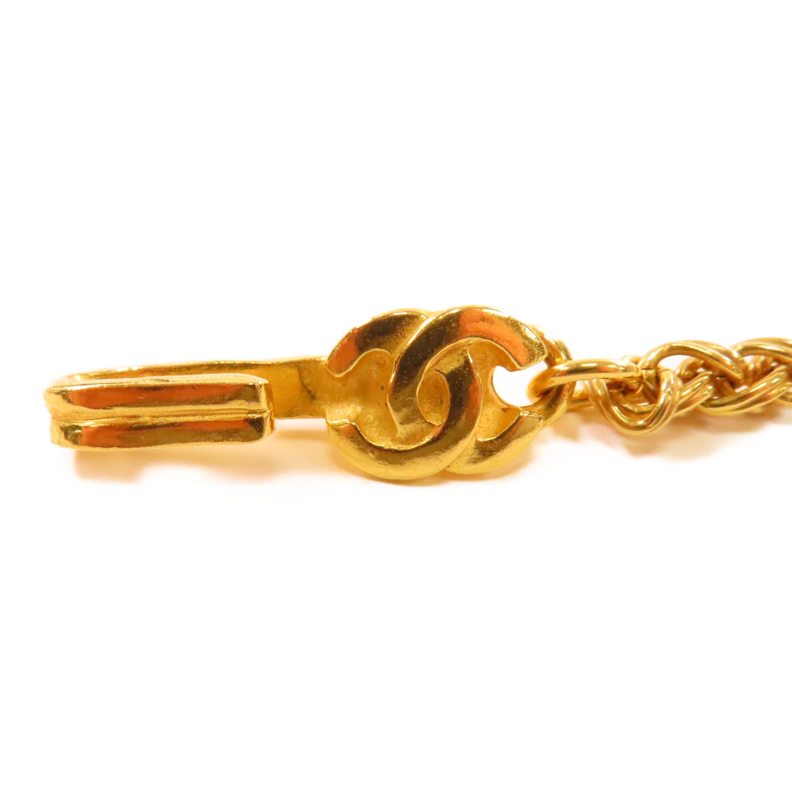 CHANEL 金屬Necklace項鍊金色/啡色