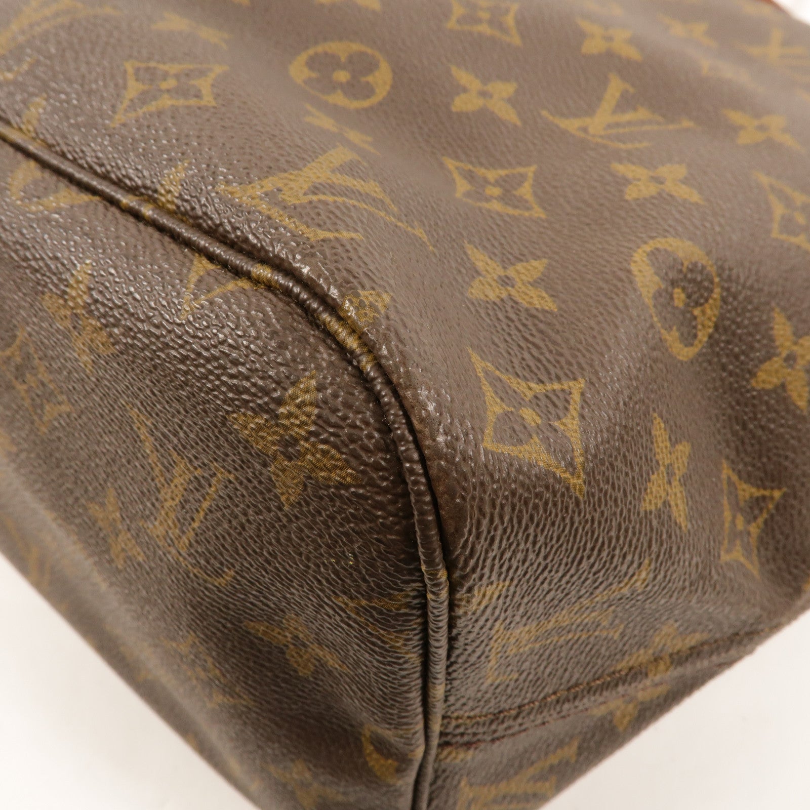 LOUIS VUITTON Monogram Neverfull MM金扣手挽袋