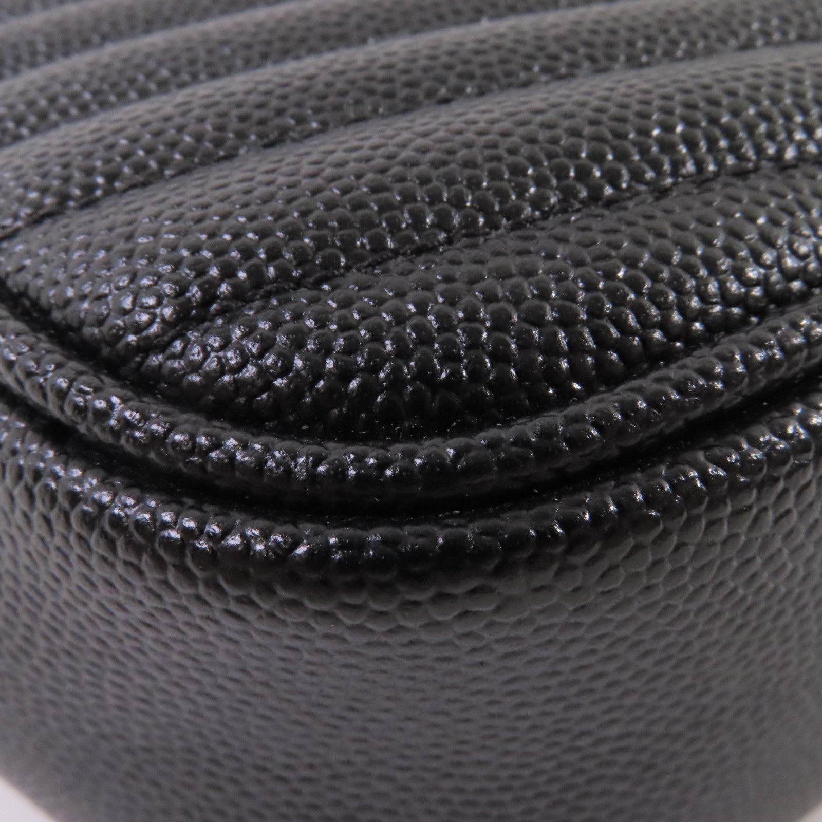 SAINT LAURENT 斜紋牛皮皮革Camera Shoulder Bag銀扣鏈帶肩背黑色