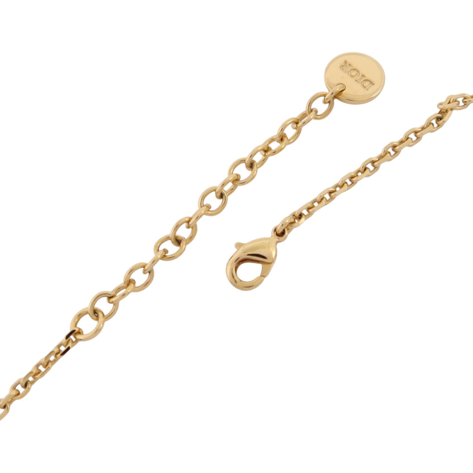 Dior 金屬/水鑽Petit CD Jolie Necklace金扣項鏈