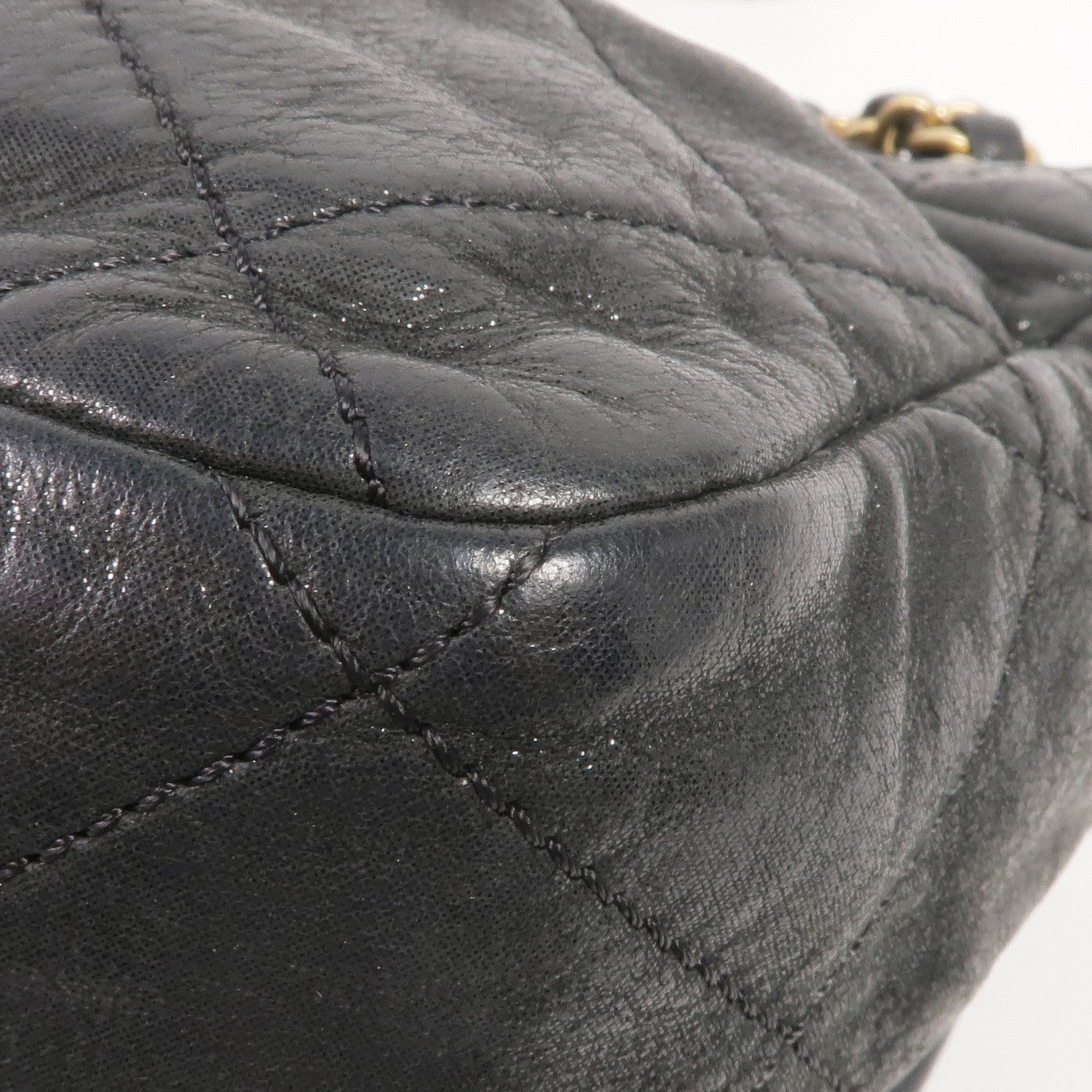 CHANEL 牛皮皮革Chain Shoulder Bag金扣鏈帶肩背袋