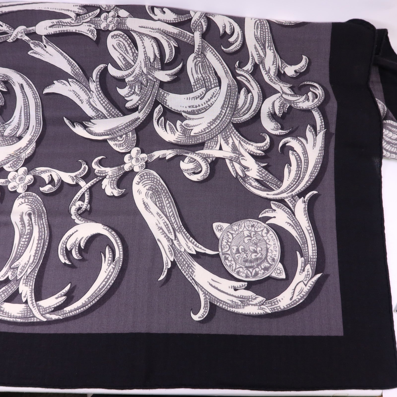 HERMES 絲質/羊絨Scarf 140X140絲巾