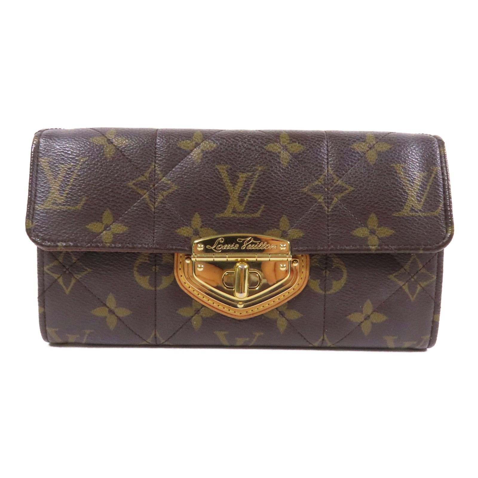 LOUIS VUITTON Monogram Portefeuille Sarah Etoile金扣長錢包啡色