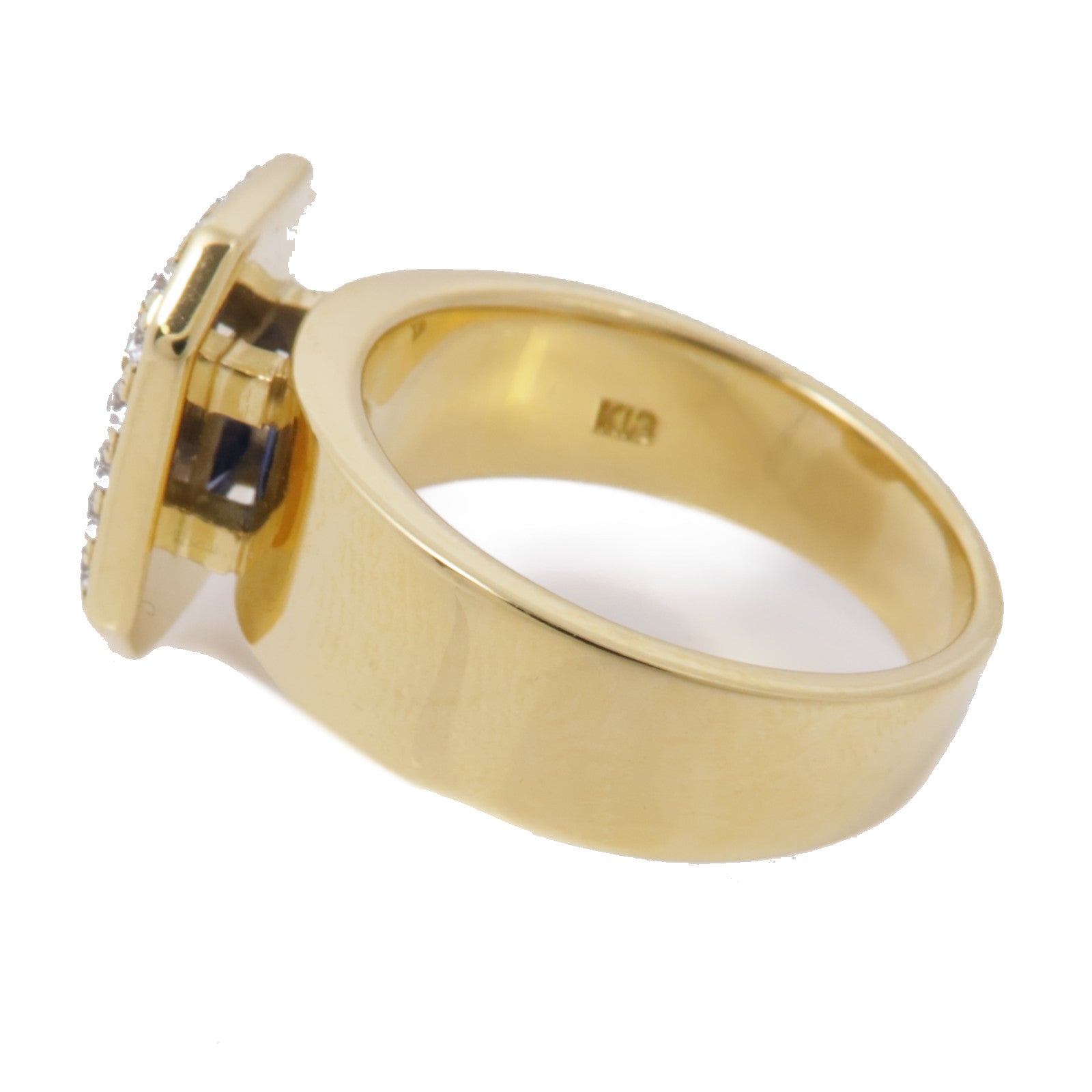 JEWELRY 【激減優惠】18K黃金Sapphire Diamond Ring藍寶石/鑽石戒指US#6.25