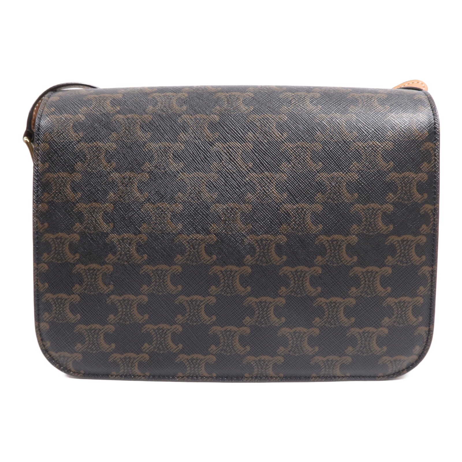 CELINE 塗層帆布Triomphe 22金扣肩背袋