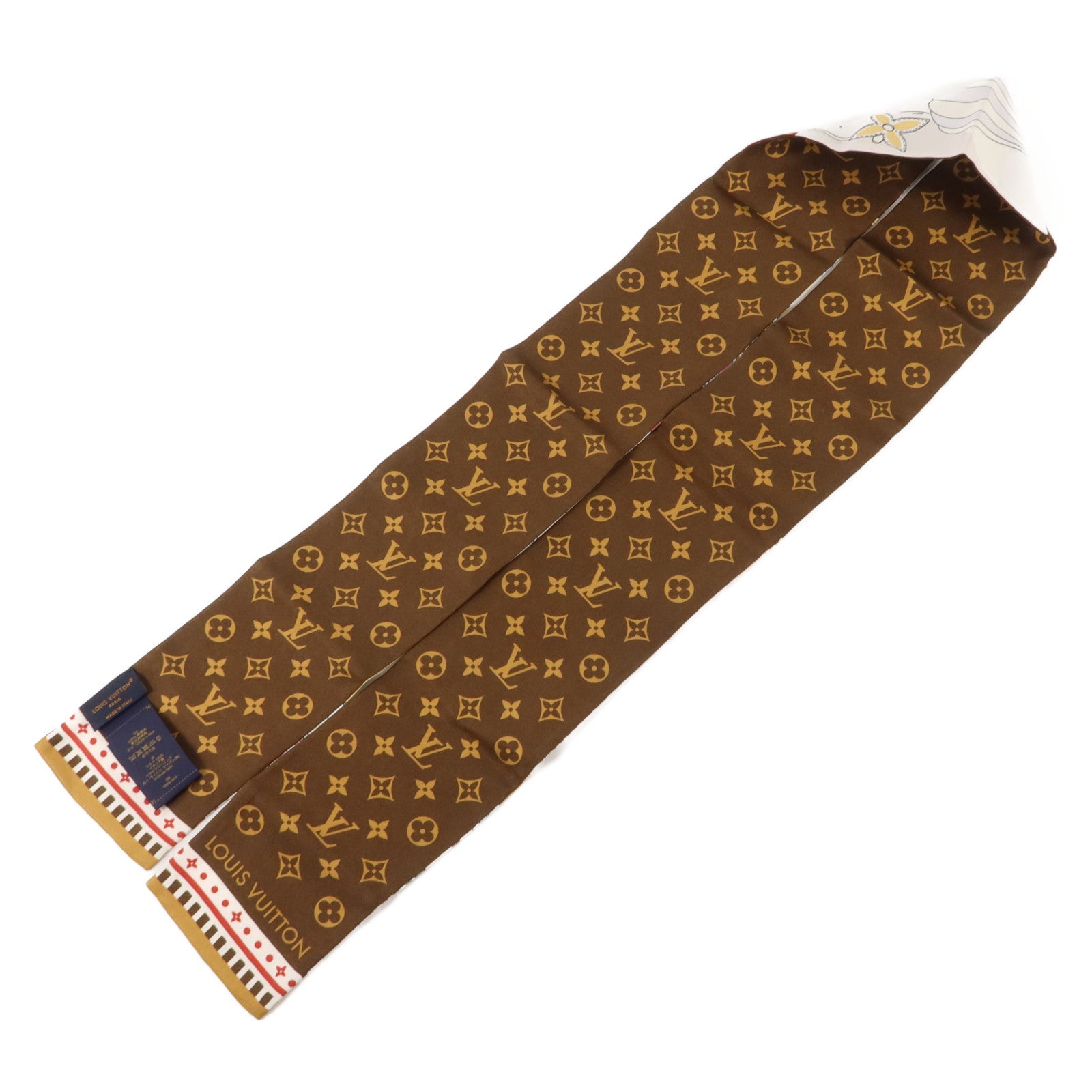 LOUIS VUITTON 絲質Vivienne World Bandeau絲巾