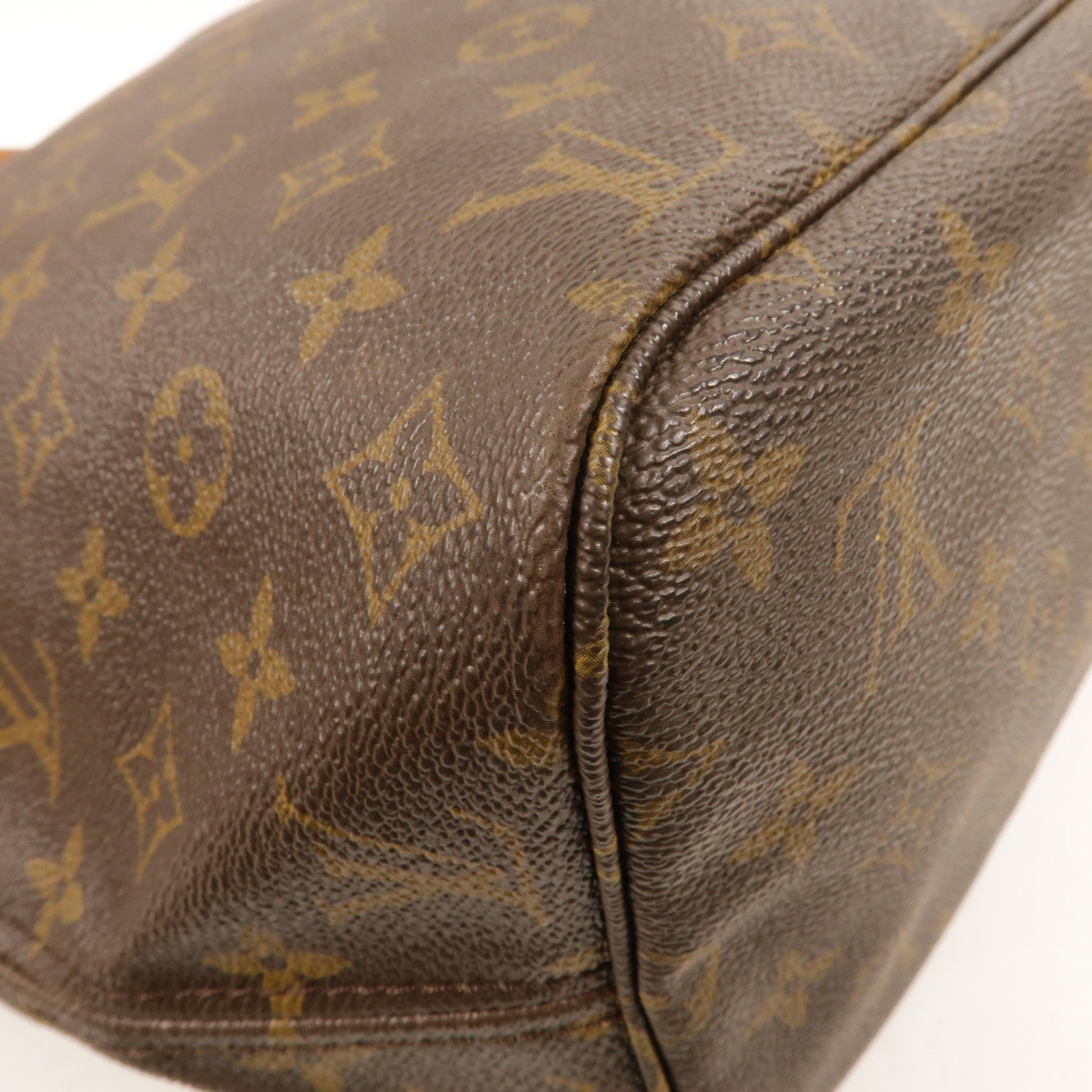 LOUIS VUITTON Monogram Neverfull MM金扣手挽袋