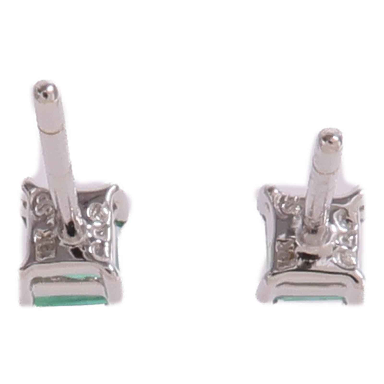 JEWELRY 18K白金Emerald Earrings綠寶石耳環