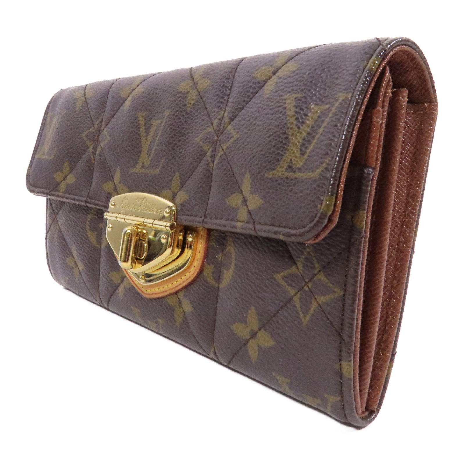 LOUIS VUITTON Monogram Portefeuille Sarah Etoile金扣長錢包啡色