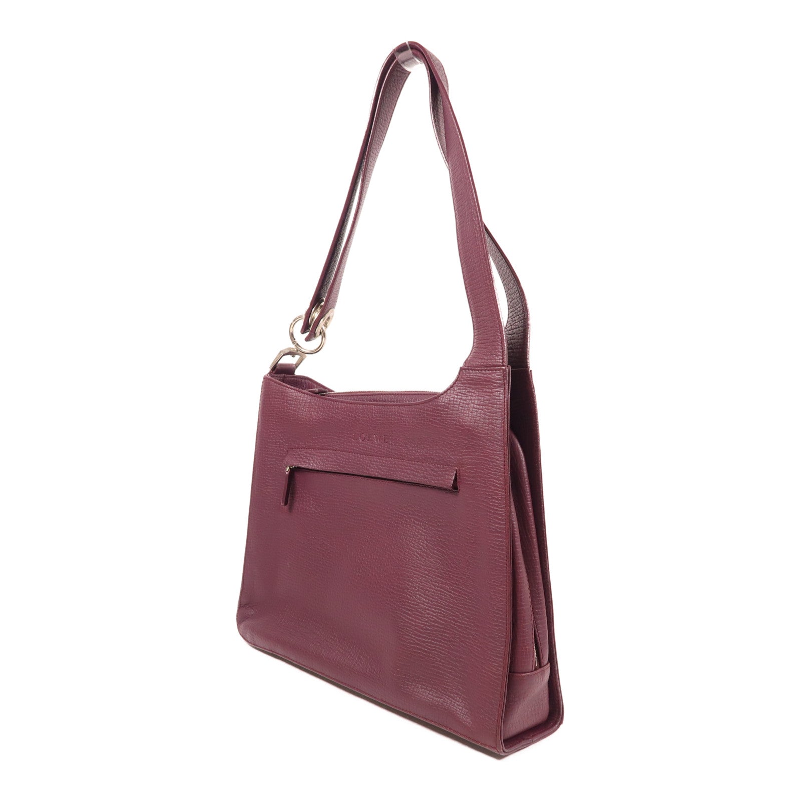 LOEWE 牛皮皮革Shoulder Bag銀扣肩背袋