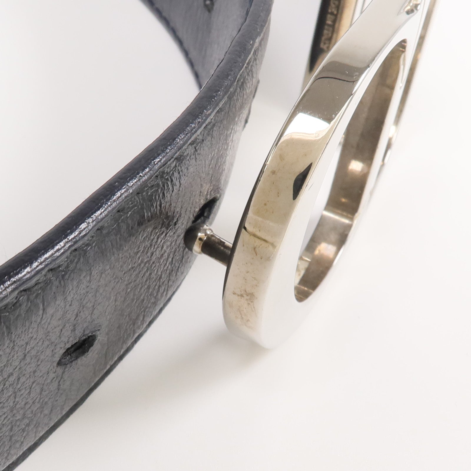 Dior 牛皮皮革Belt銀扣皮帶