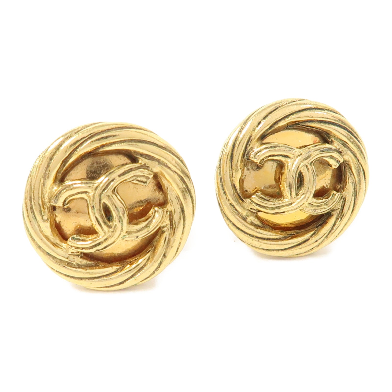 CHANEL 金屬Vintage Earrings耳環金色