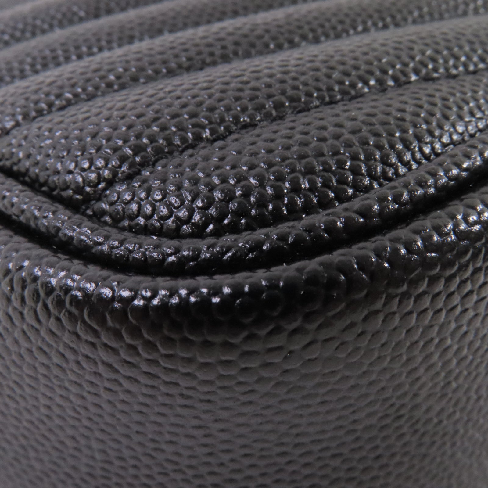 SAINT LAURENT 斜紋牛皮皮革Camera Shoulder Bag銀扣鏈帶肩背黑色