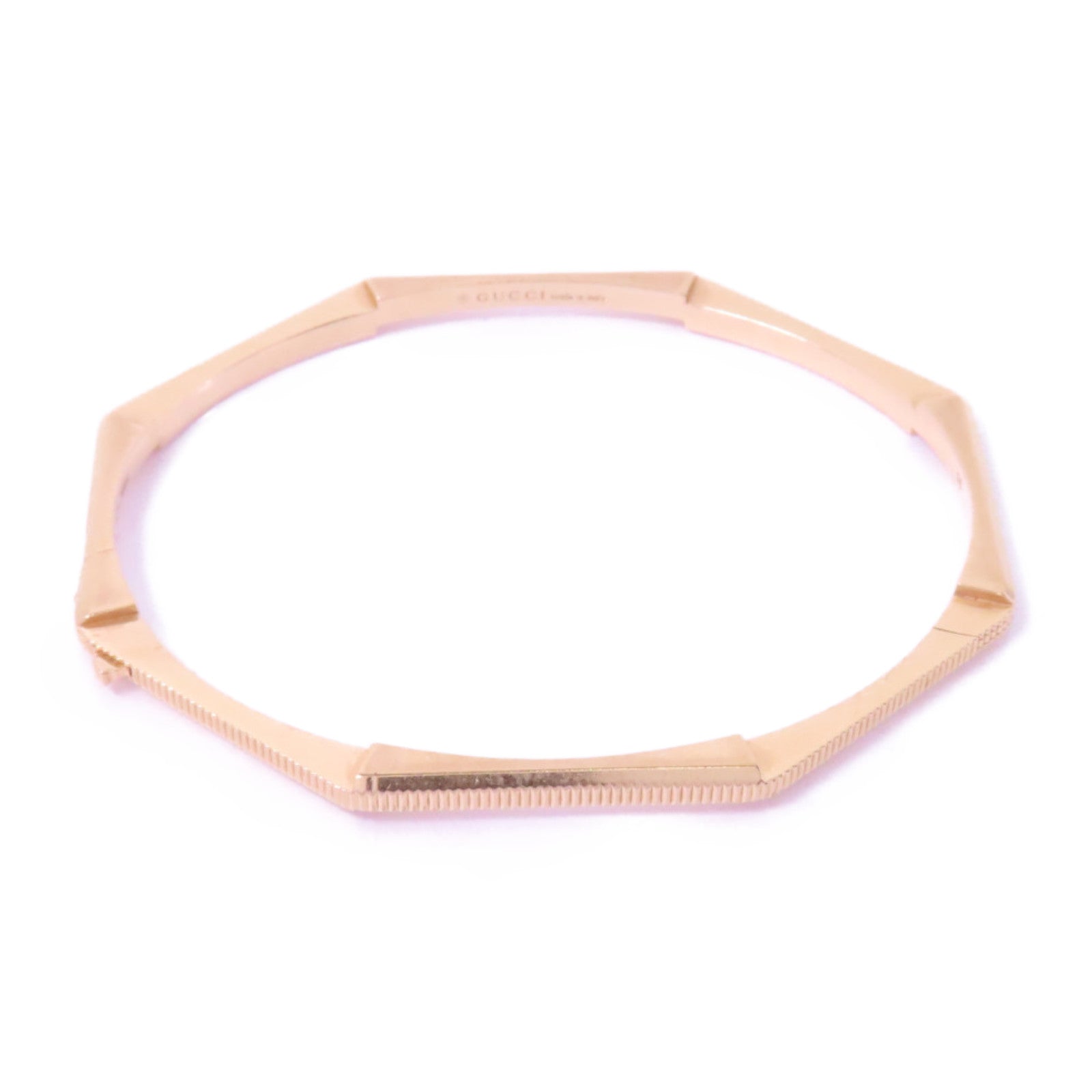 GUCCI 18K玫瑰金Link To Love Bangle手鐲