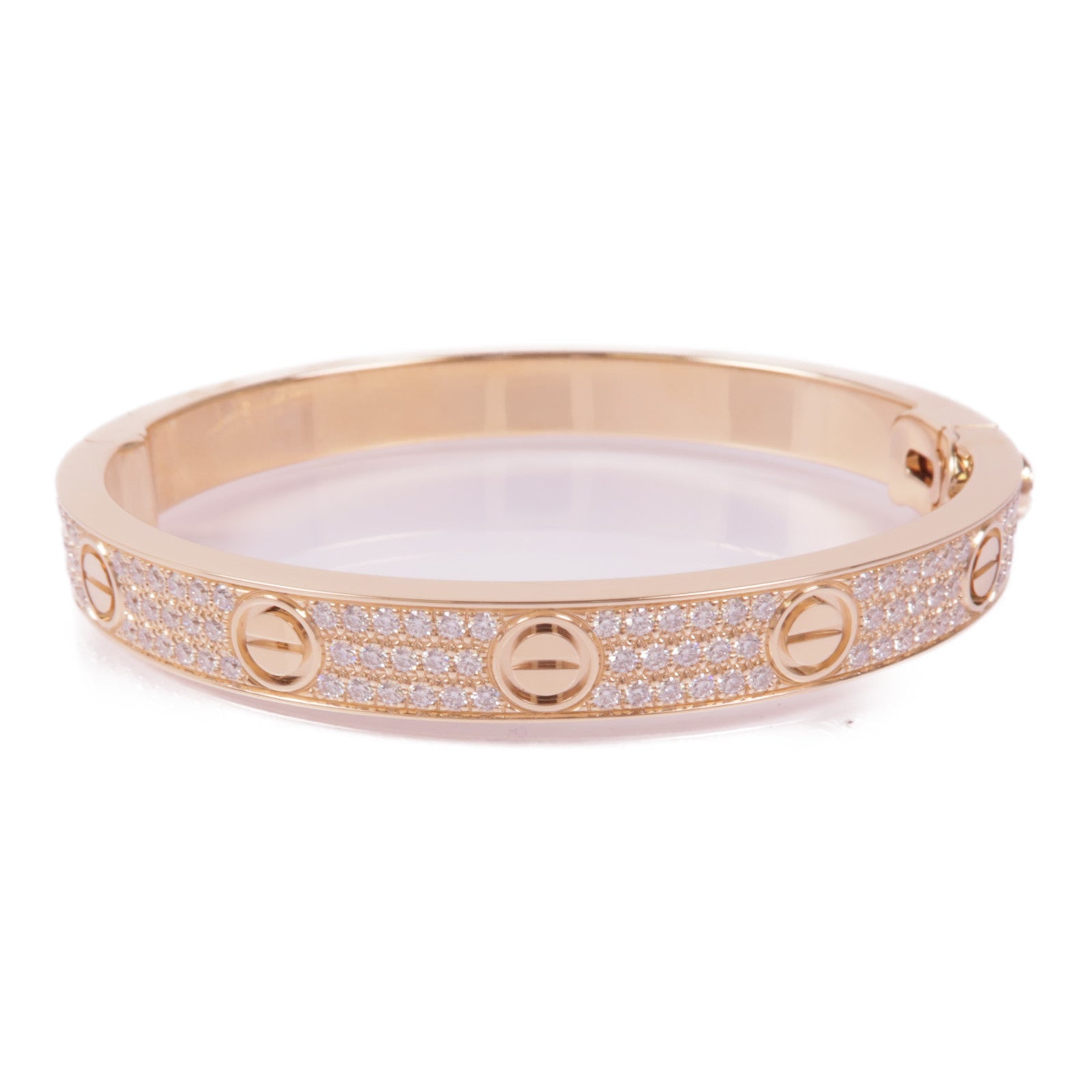 CARTIER 18K玫瑰金Love Bracelet Full Diamond鑽石手鐲Cartier#16