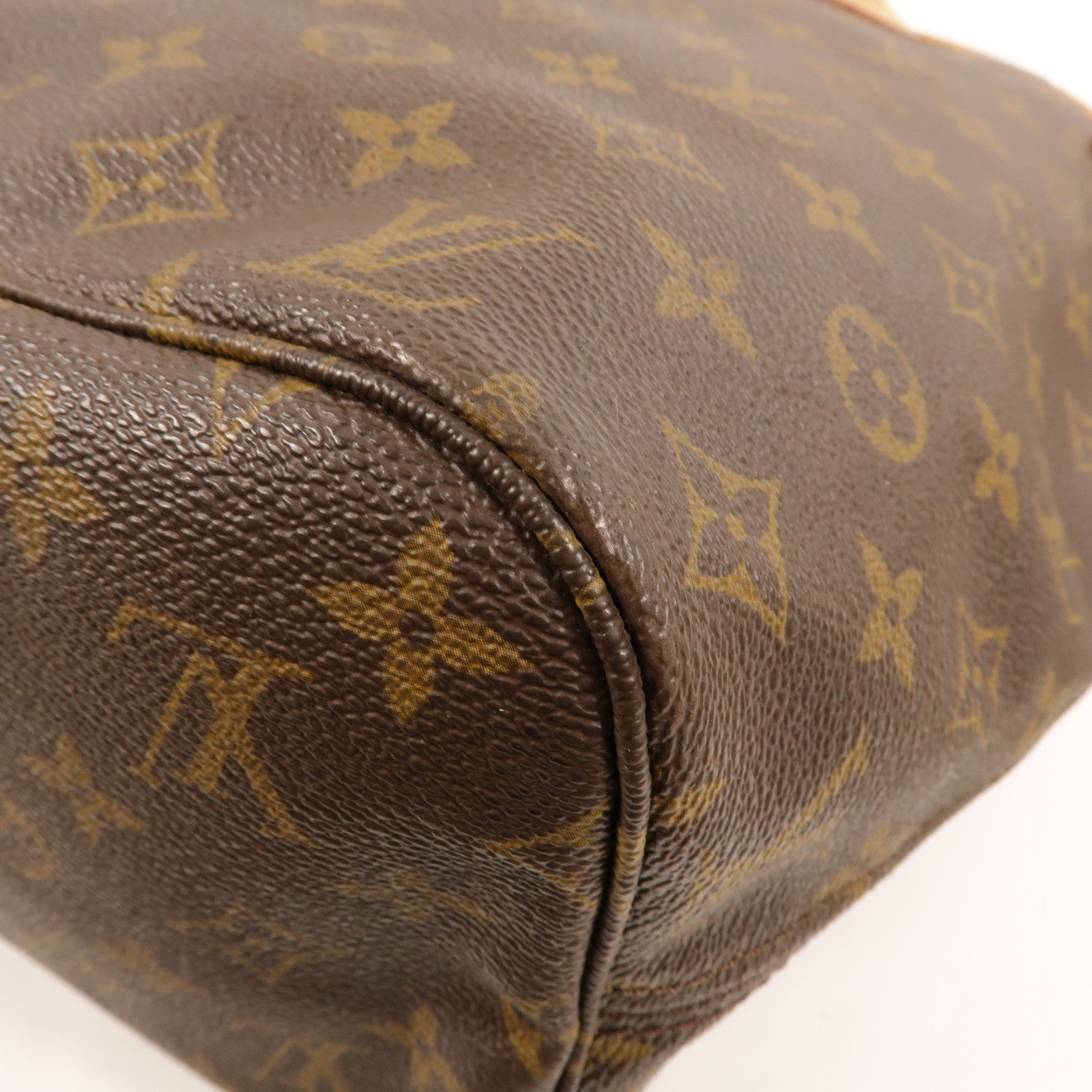LOUIS VUITTON Monogram Neverfull MM金扣手挽袋