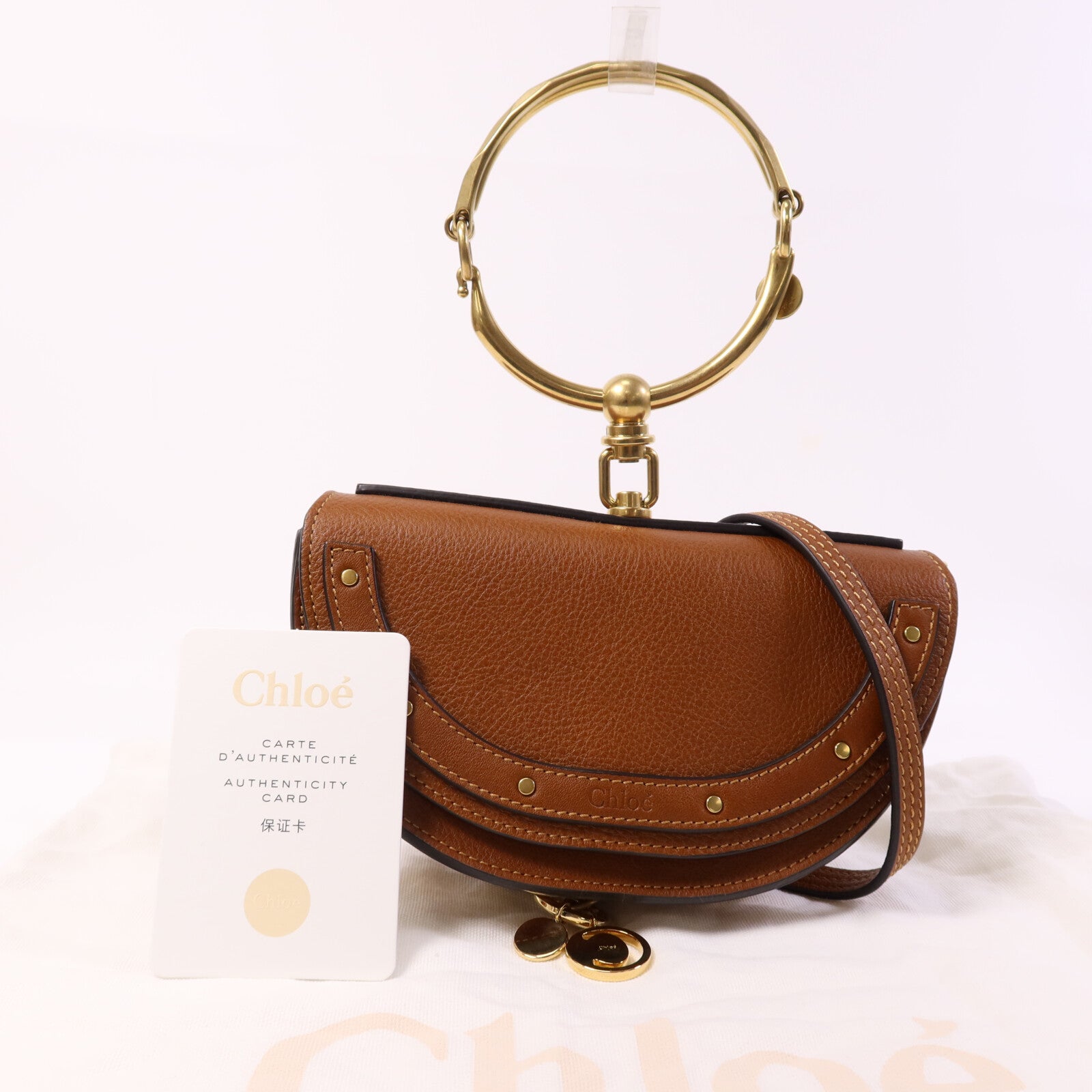 Chloe 牛皮皮革Nile Minaudiere金扣手挽肩背兩用袋
