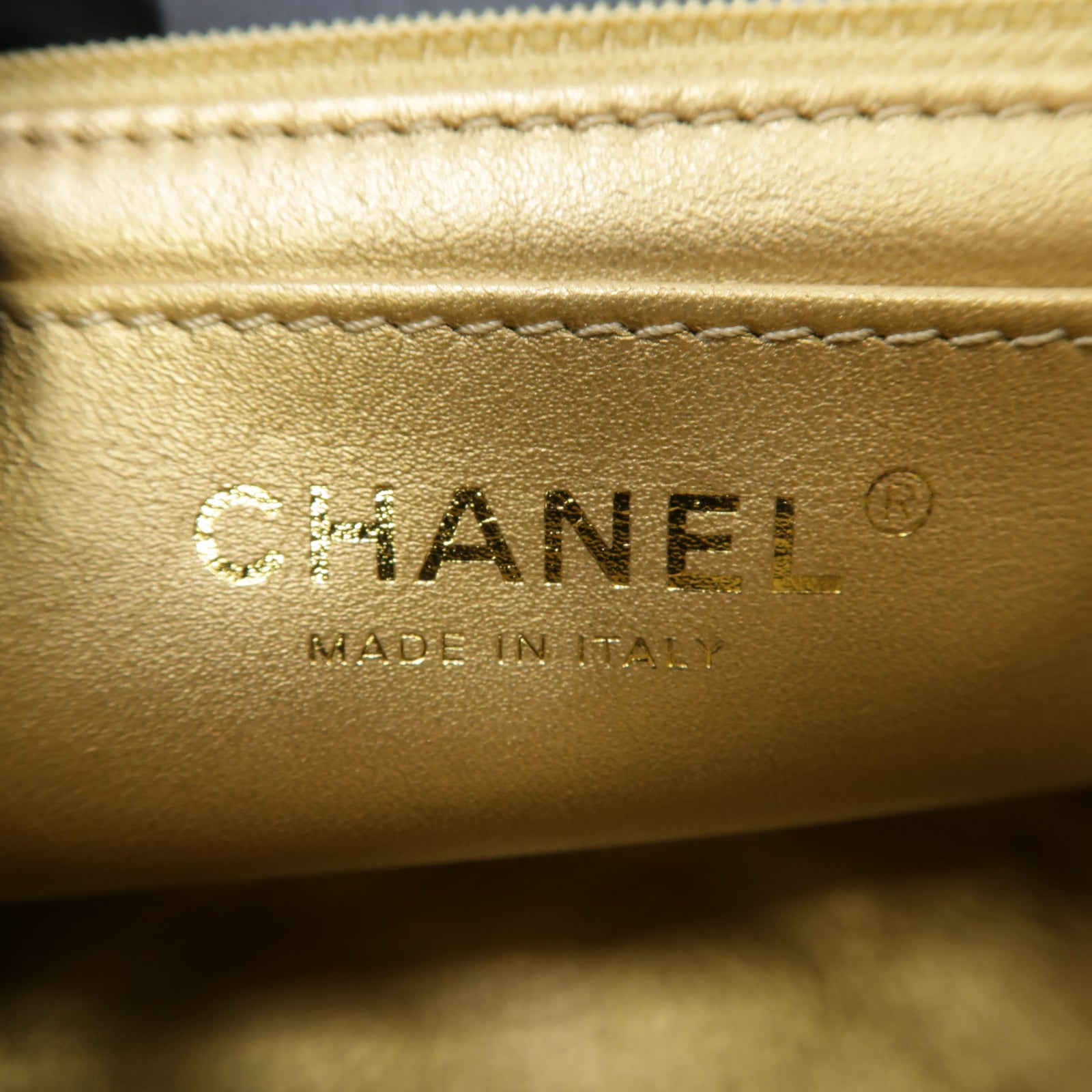 CHANEL 菱格羊皮皮革CF Mini 17cm Chain Shoulder Bag金扣鏈帶肩背袋深藍色