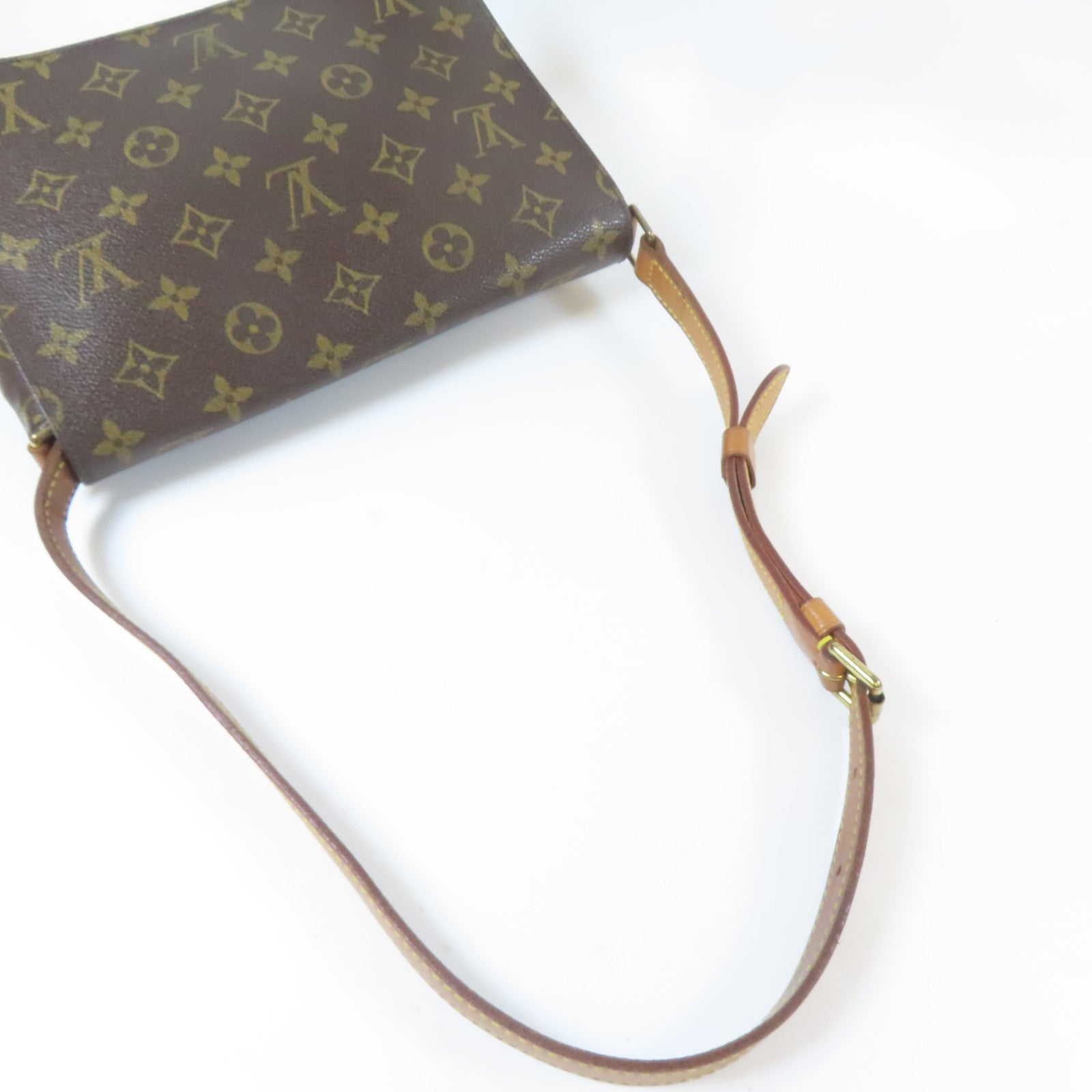 LOUIS VUITTON Monogram Musette Tango金扣肩背袋啡色