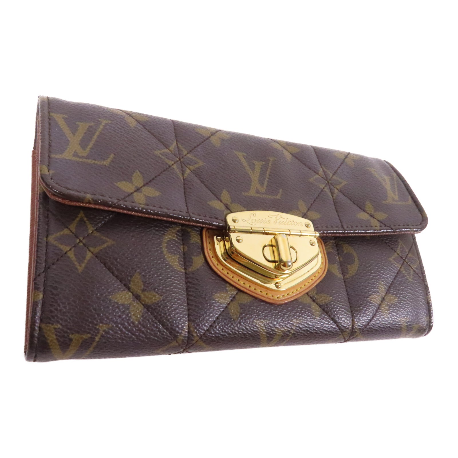 LOUIS VUITTON Monogram Portefeuille Sarah Etoile金扣長錢包啡色