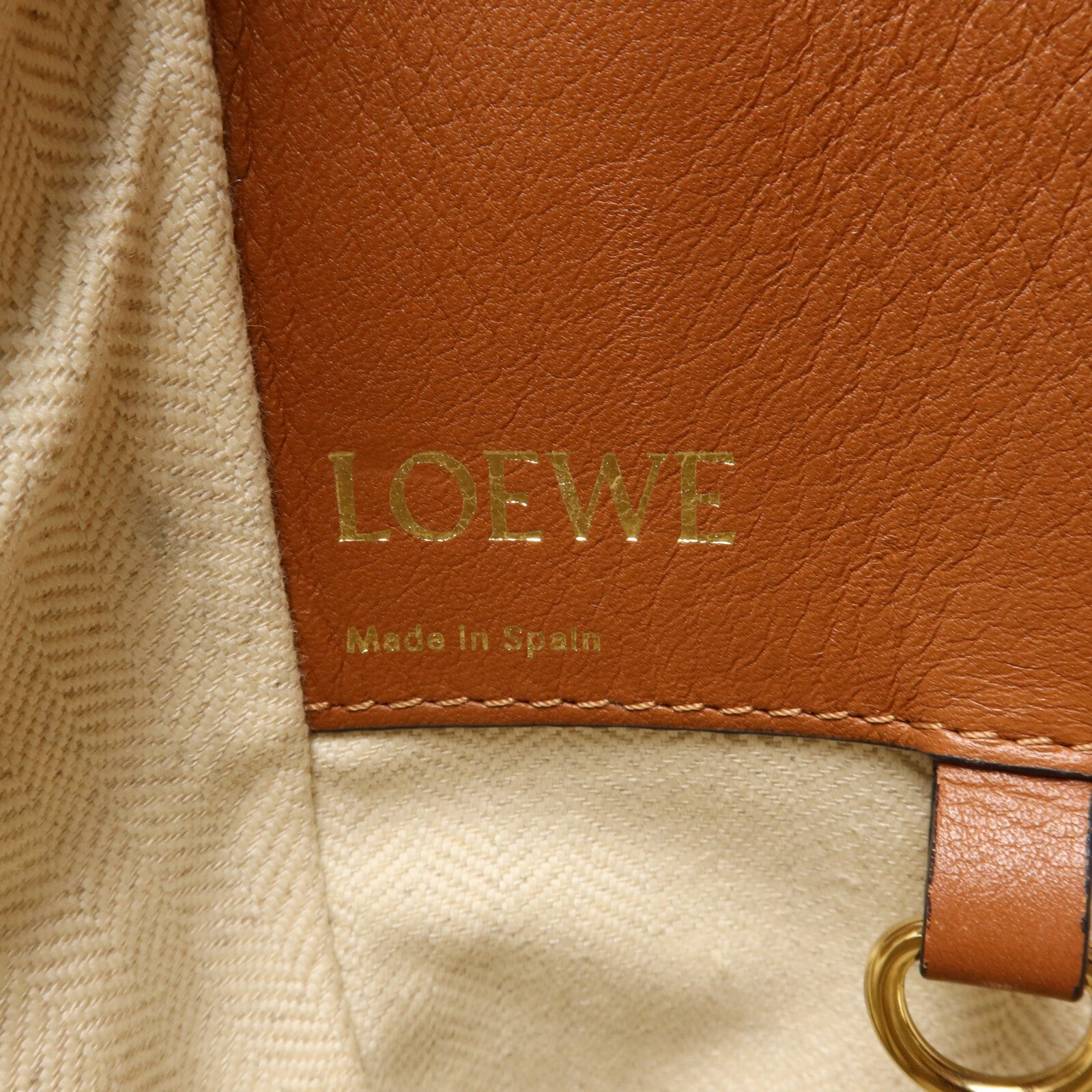 LOEWE 帆布/牛皮皮革Hammock Medium手挽肩背兩用袋