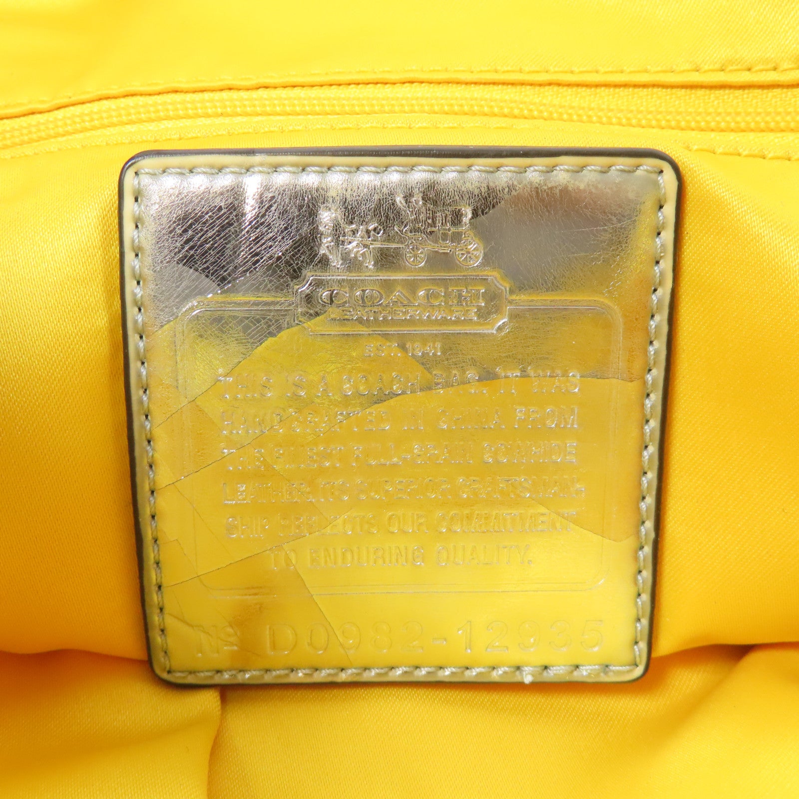 COACH 【激減優惠】牛皮皮革2 Way Shoulder Bag銀扣手挽肩背兩用袋灰色