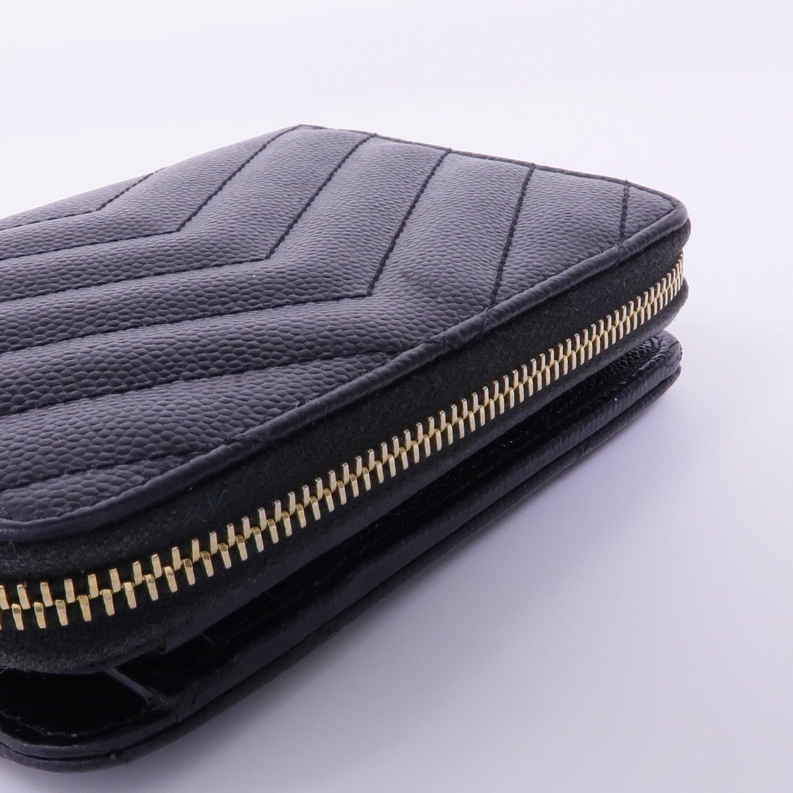 SAINT LAURENT 牛皮皮革Wallet金扣錢包