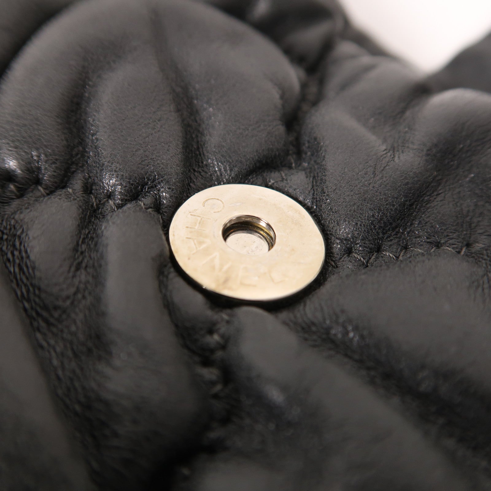 CHANEL 羊皮皮革Shoulder Bag銀扣肩背袋