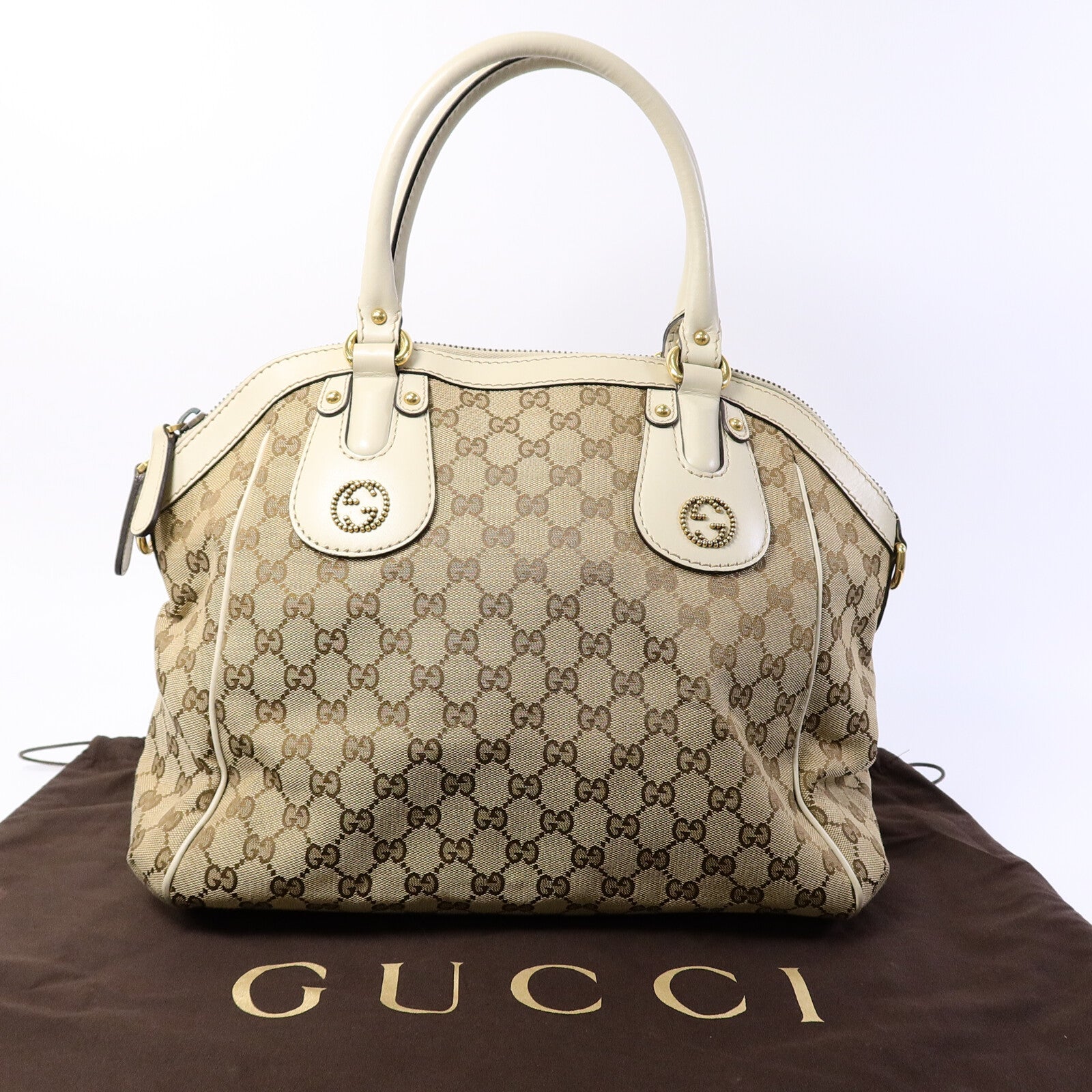 GUCCI 帆布Shoulder Bag手挽肩背兩用袋