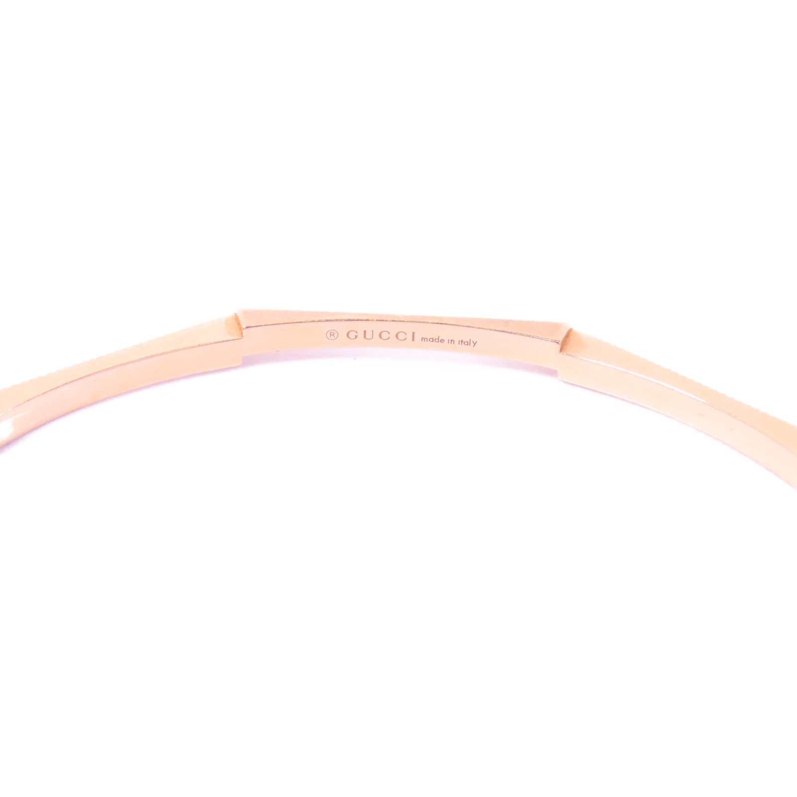 GUCCI 18K玫瑰金Link To Love Bangle手鐲