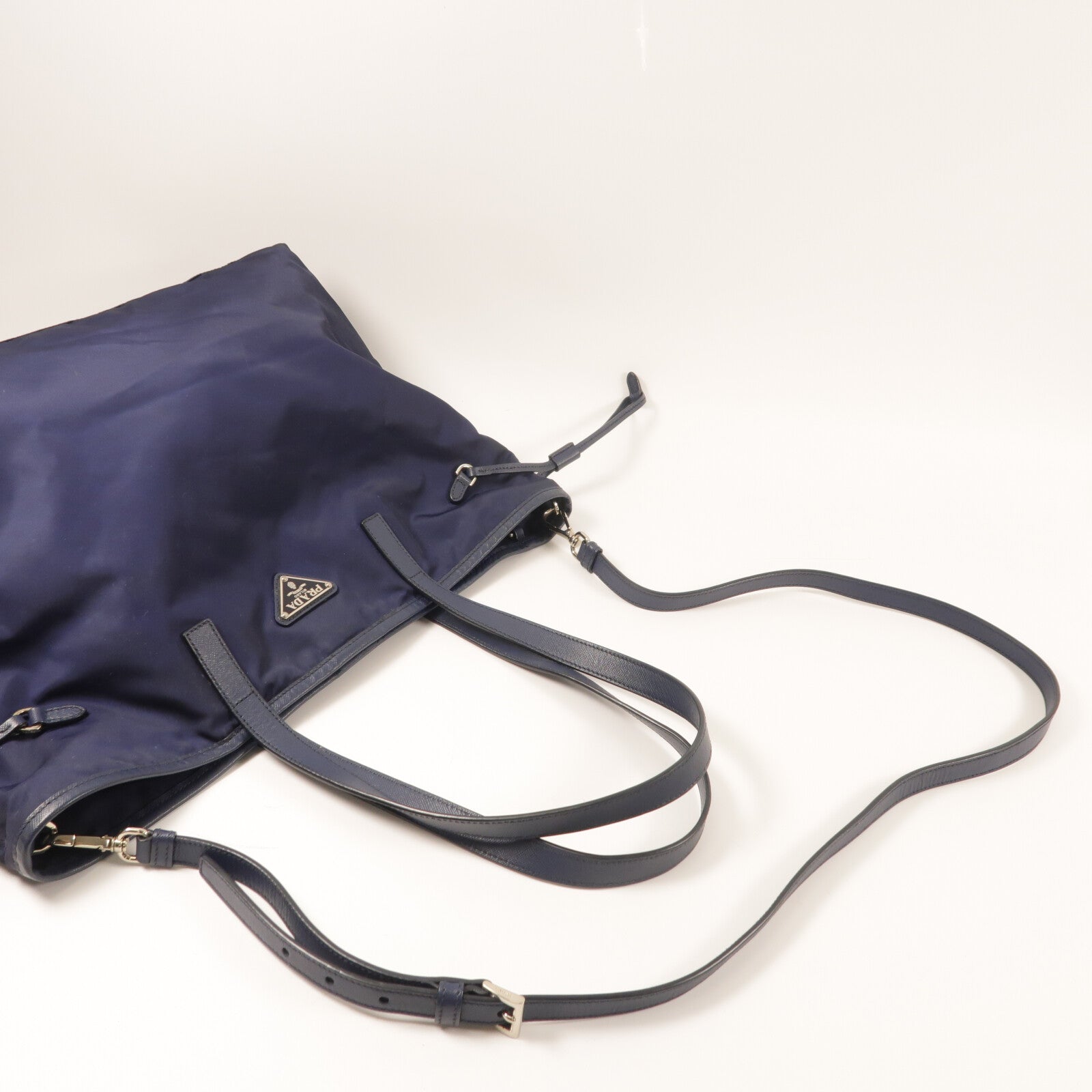 PRADA 尼龍Shoulder Bag銀扣手挽肩背兩用袋