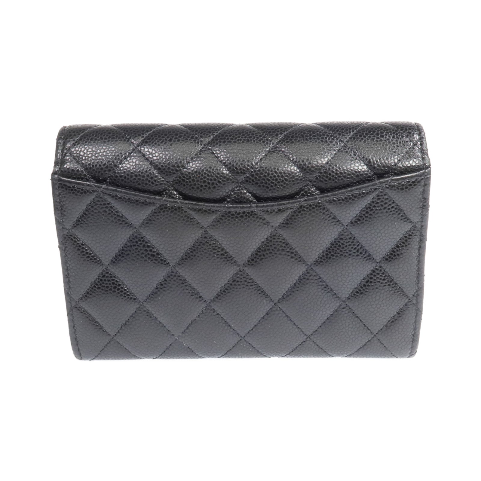 CHANEL 牛皮皮革Wallet銀扣長錢包