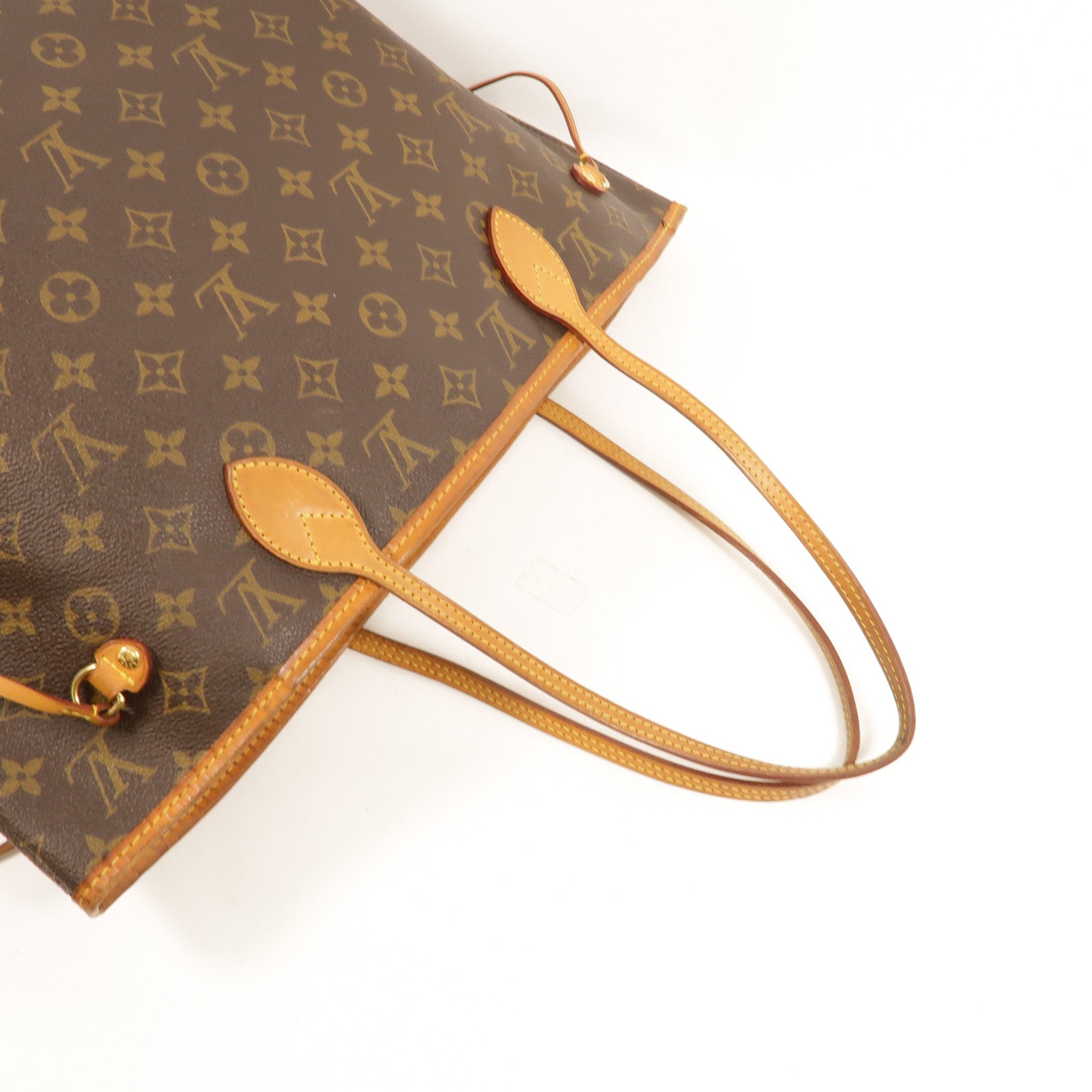 LOUIS VUITTON Monogram Neverfull MM金扣手挽袋