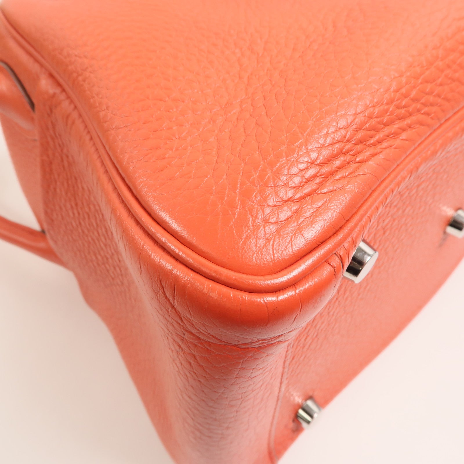 HERMES Clemence皮革Lindy 26肩背袋Rouge Pivoine