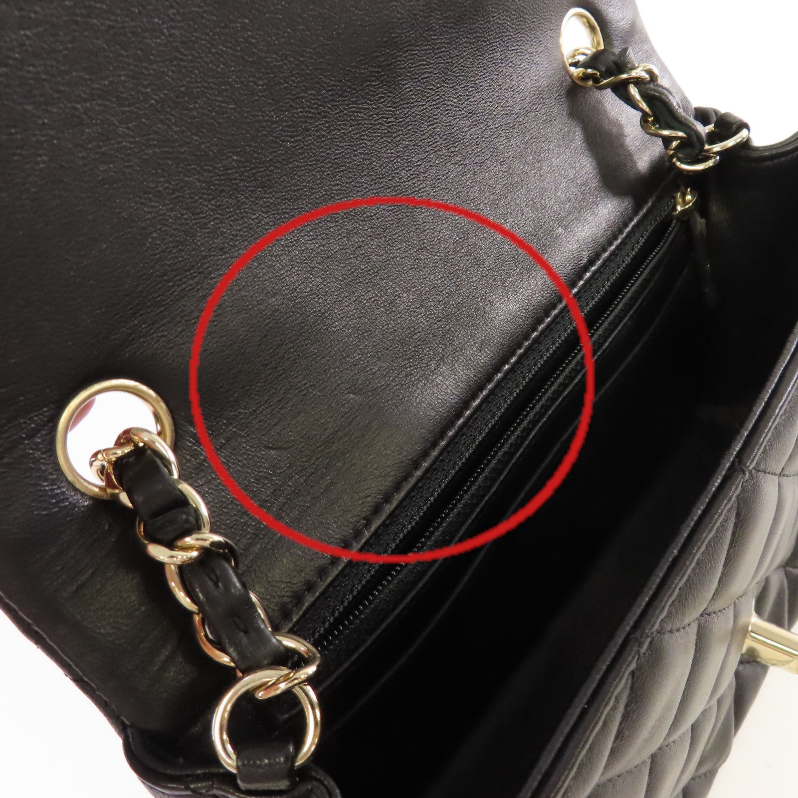 CHANEL 菱格羊皮皮革Classic 20cm Chain Shoulder Bag銀扣鏈帶肩背袋黑色