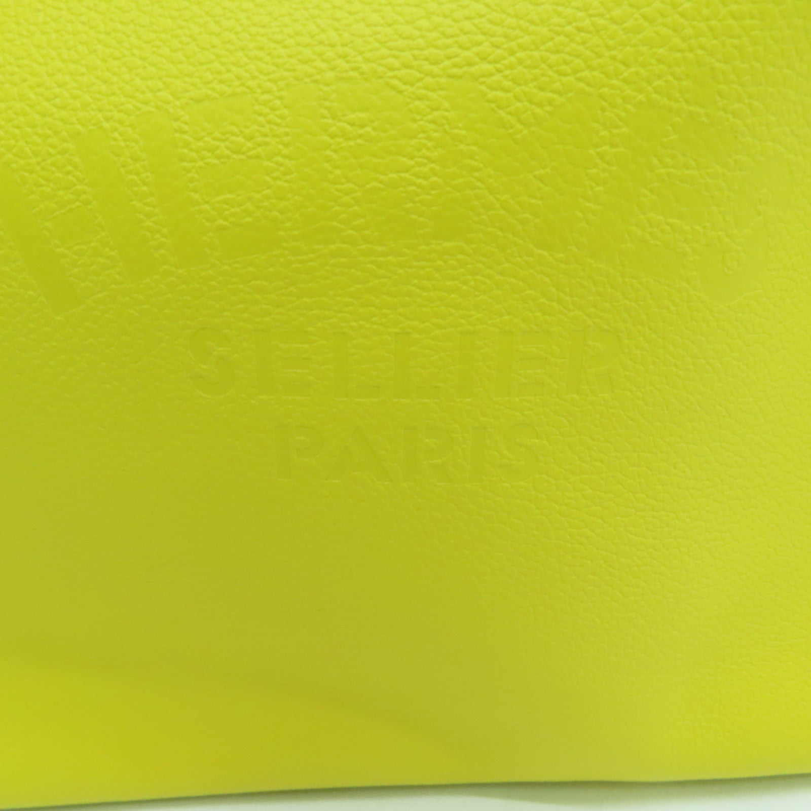 HERMES Evercolor Leather Bridado Shoulder Bag Silver Buckle Shoulder Bag Yellow