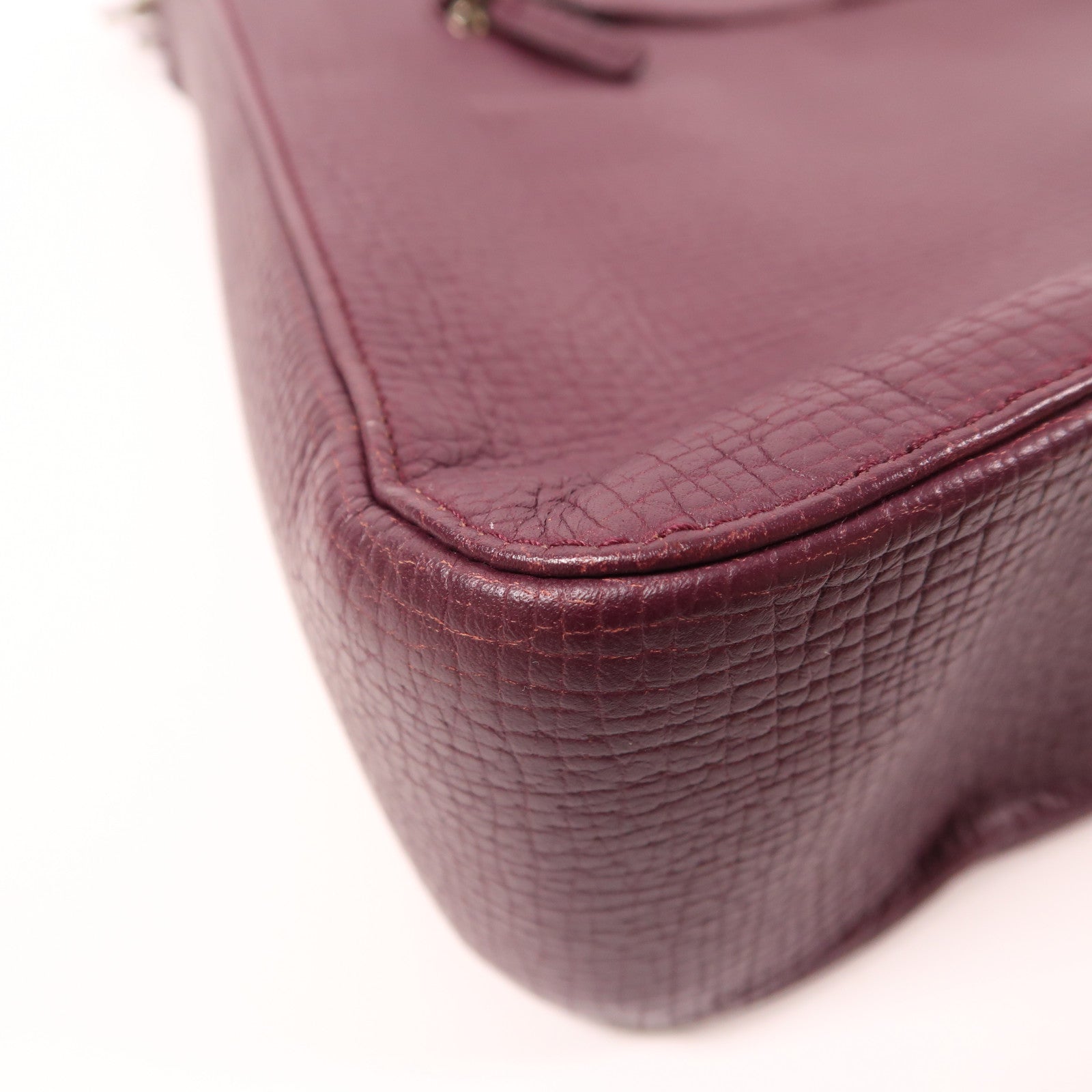 LOEWE 【激減優惠】牛皮皮革Shoulder Bag銀扣肩背袋