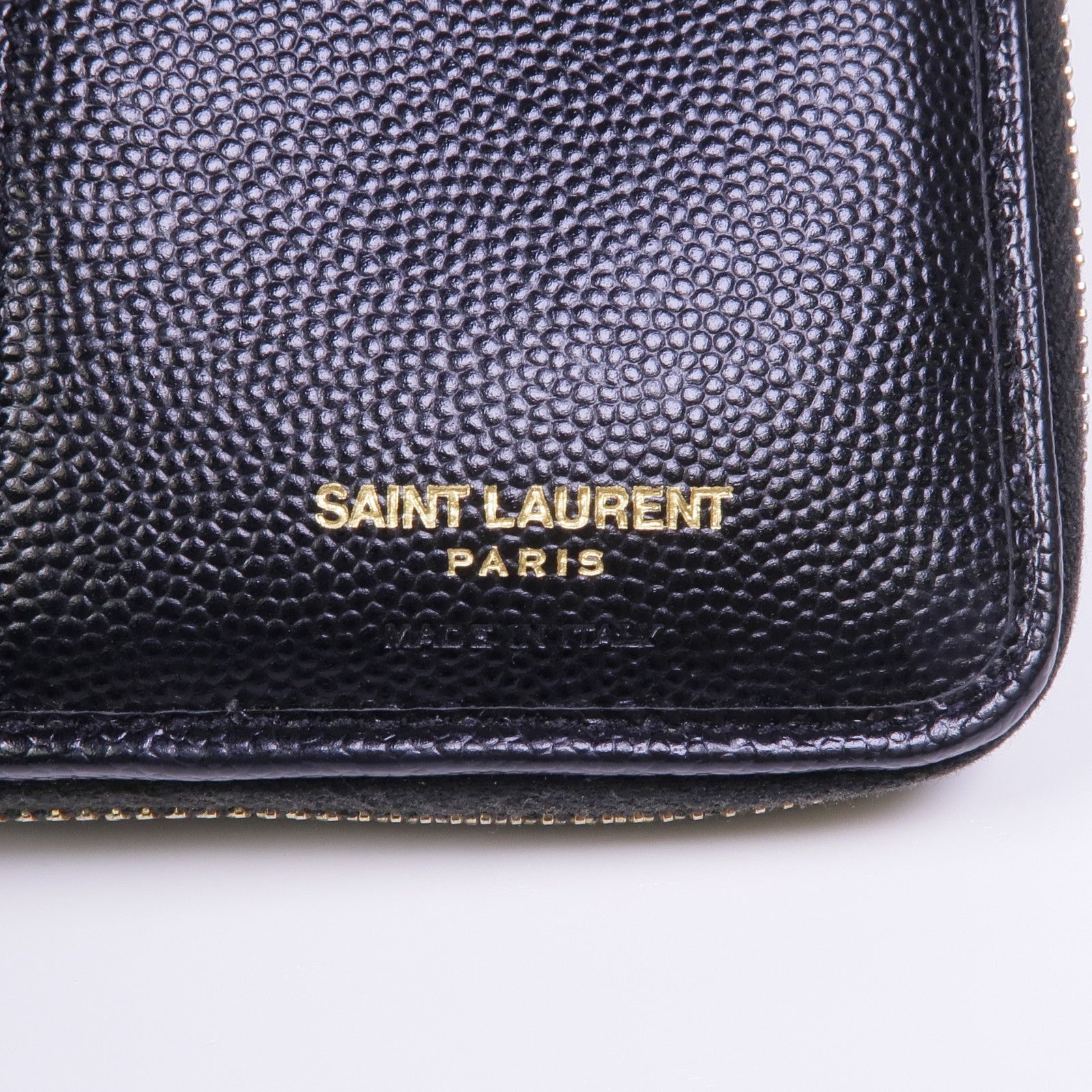 SAINT LAURENT 牛皮皮革Wallet金扣錢包