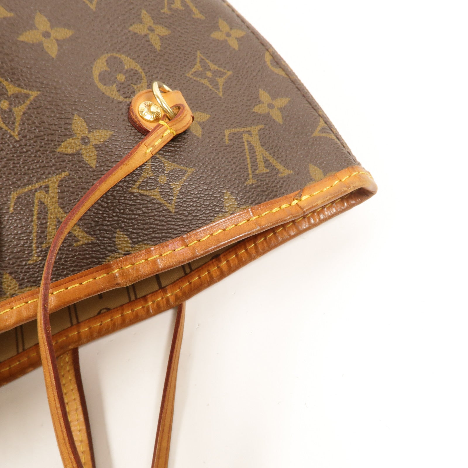LOUIS VUITTON Monogram Neverfull MM金扣手挽袋