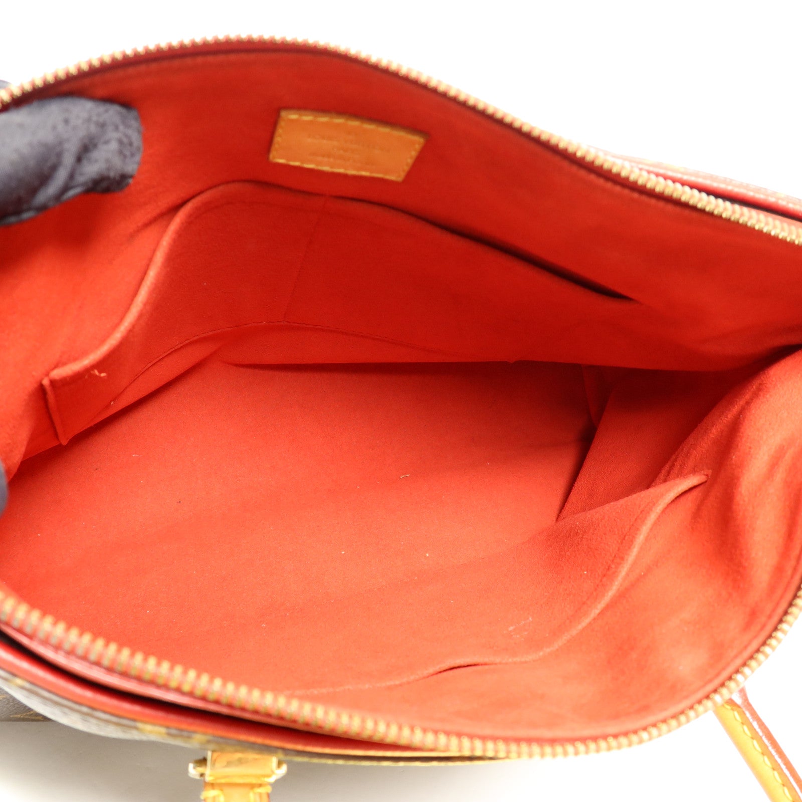 LOUIS VUITTON Monogram Pallas金扣手挽肩背兩用袋棕色/紅色