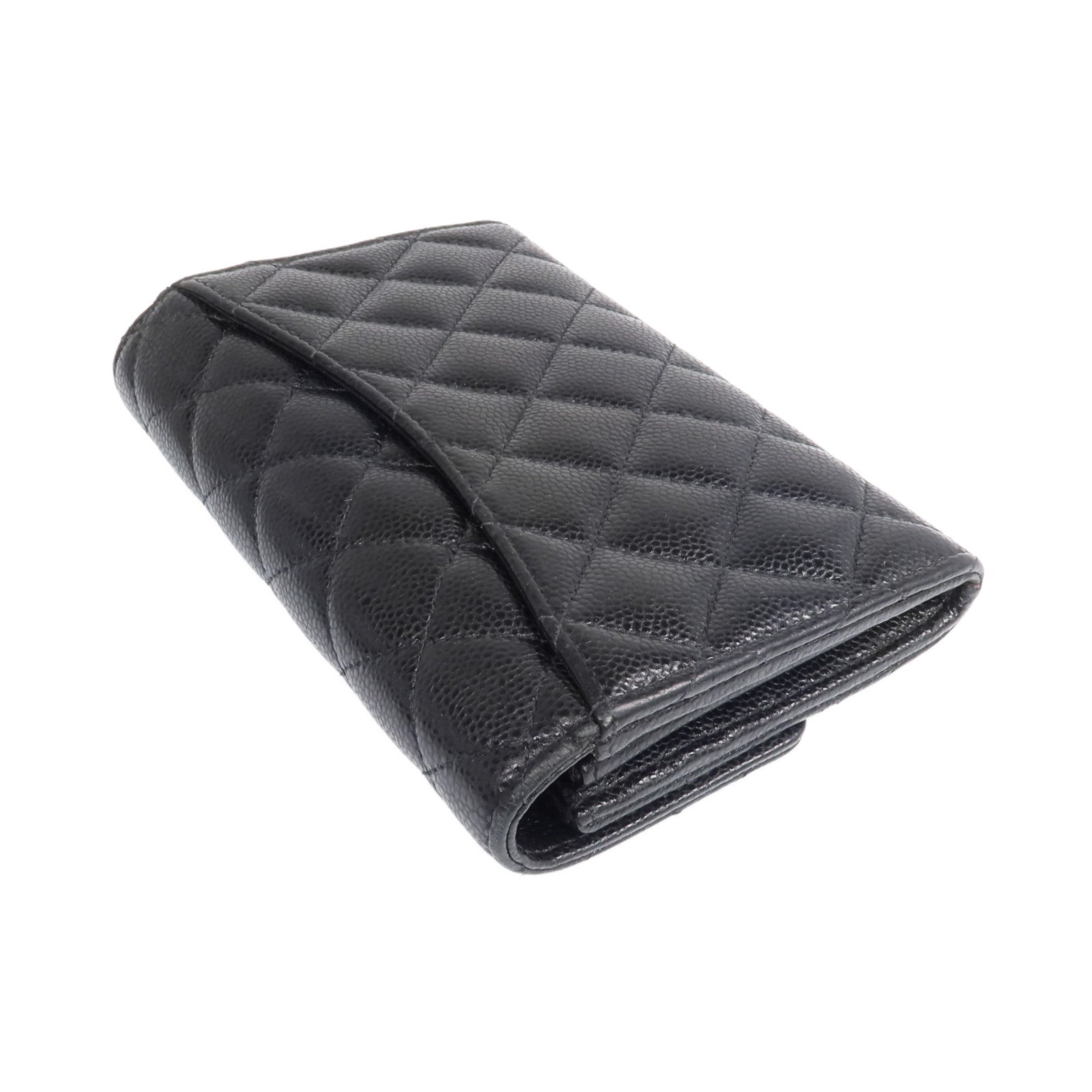CHANEL 牛皮皮革Wallet銀扣長錢包