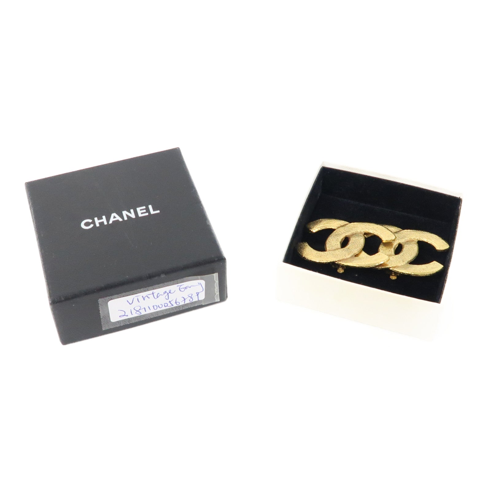 CHANEL 金屬Vintage Earrings耳環金色