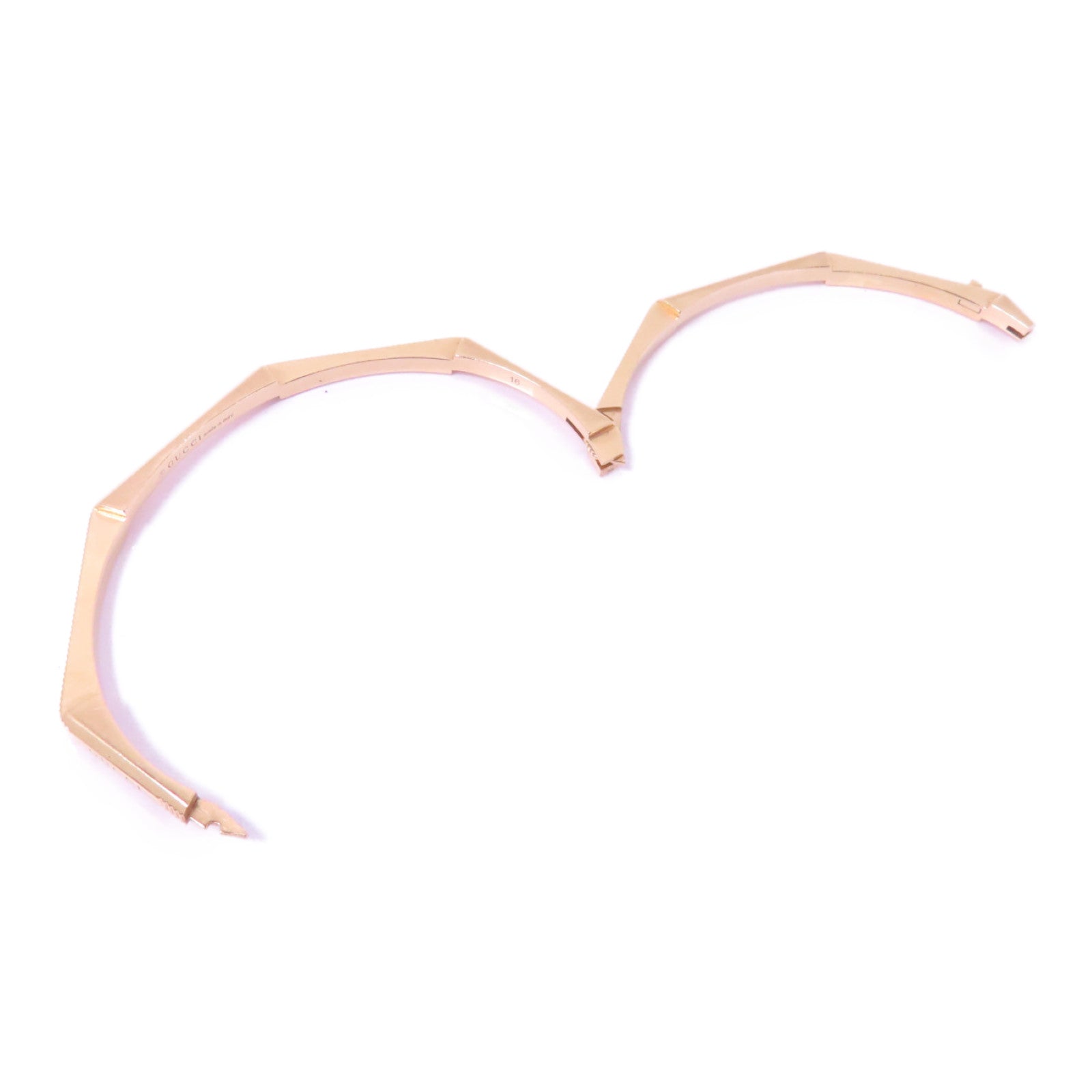 GUCCI 18K玫瑰金Link To Love Bangle手鐲