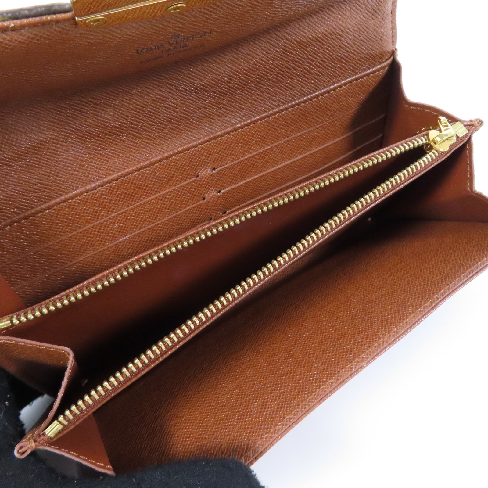 LOUIS VUITTON Monogram Portefeuille Sarah Etoile金扣長錢包啡色