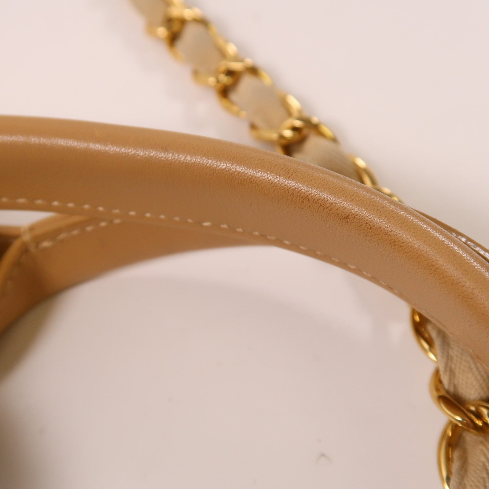 CHANEL 帆布/Straw Deauville金扣手挽肩背兩用袋